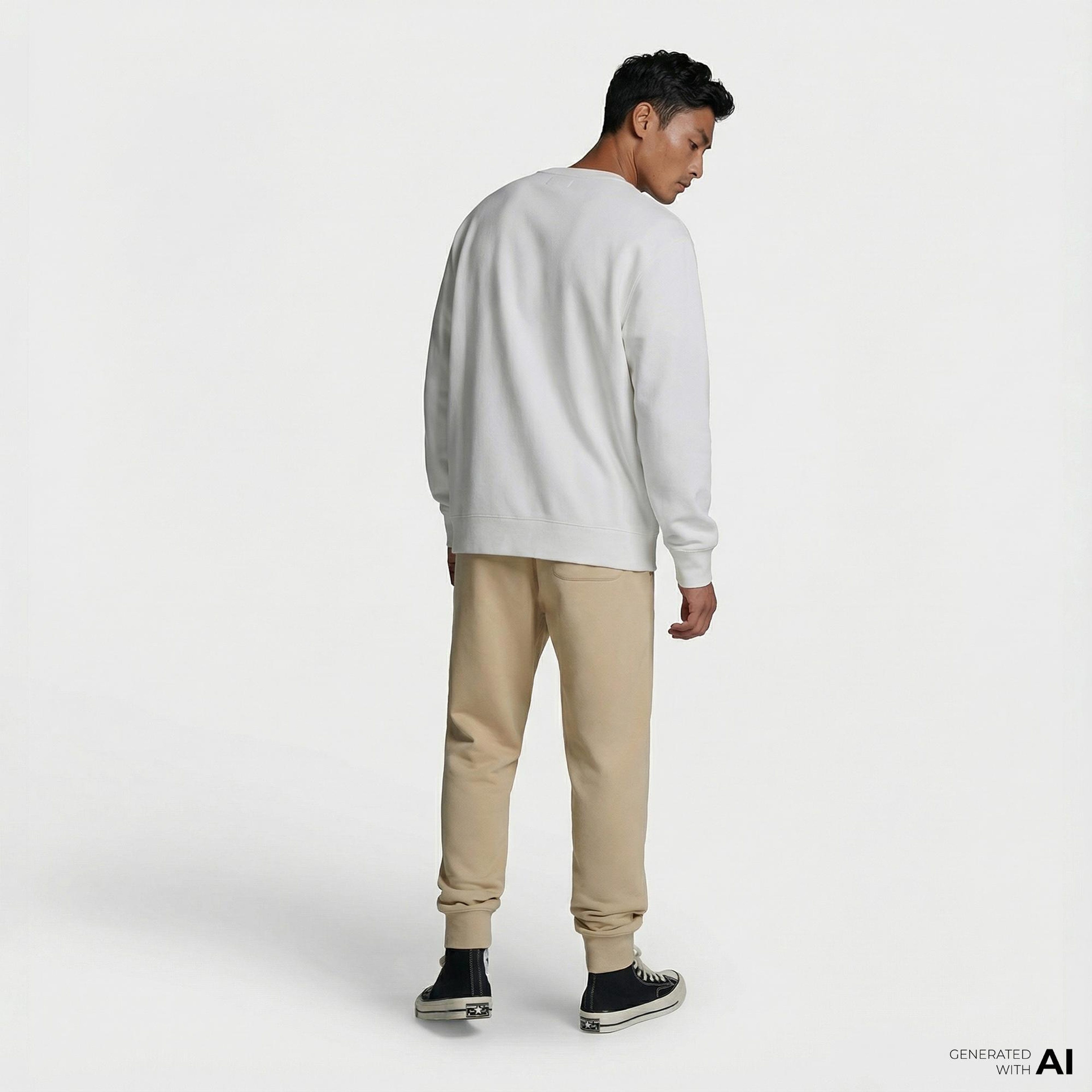 Converse Erkek Beyaz Sweatshirt