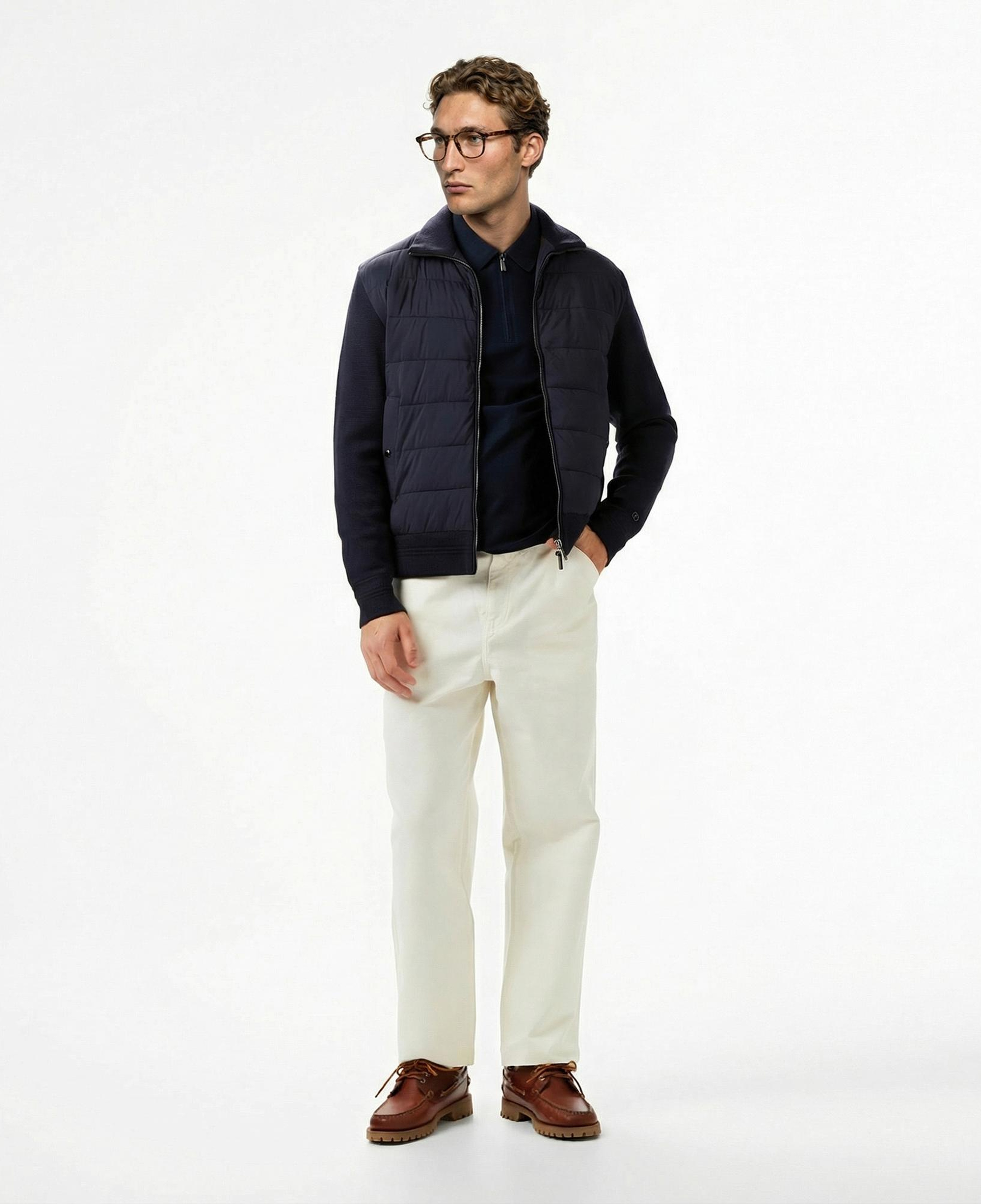 Tommy Hilfiger Mixed Media Erkek Lacivert Ceket