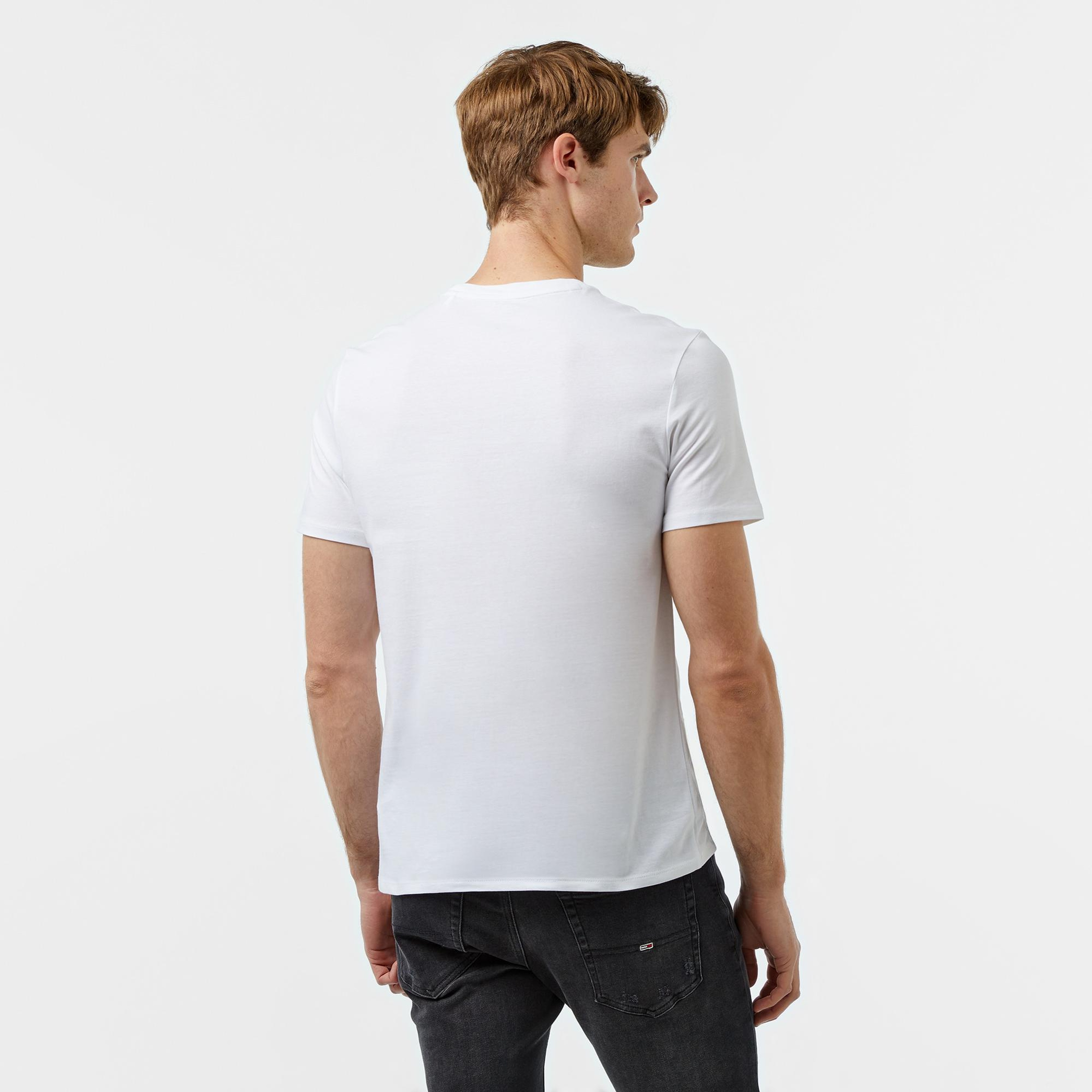 Guess Slim America Organic Cotton Erkek Beyaz T-Shirt