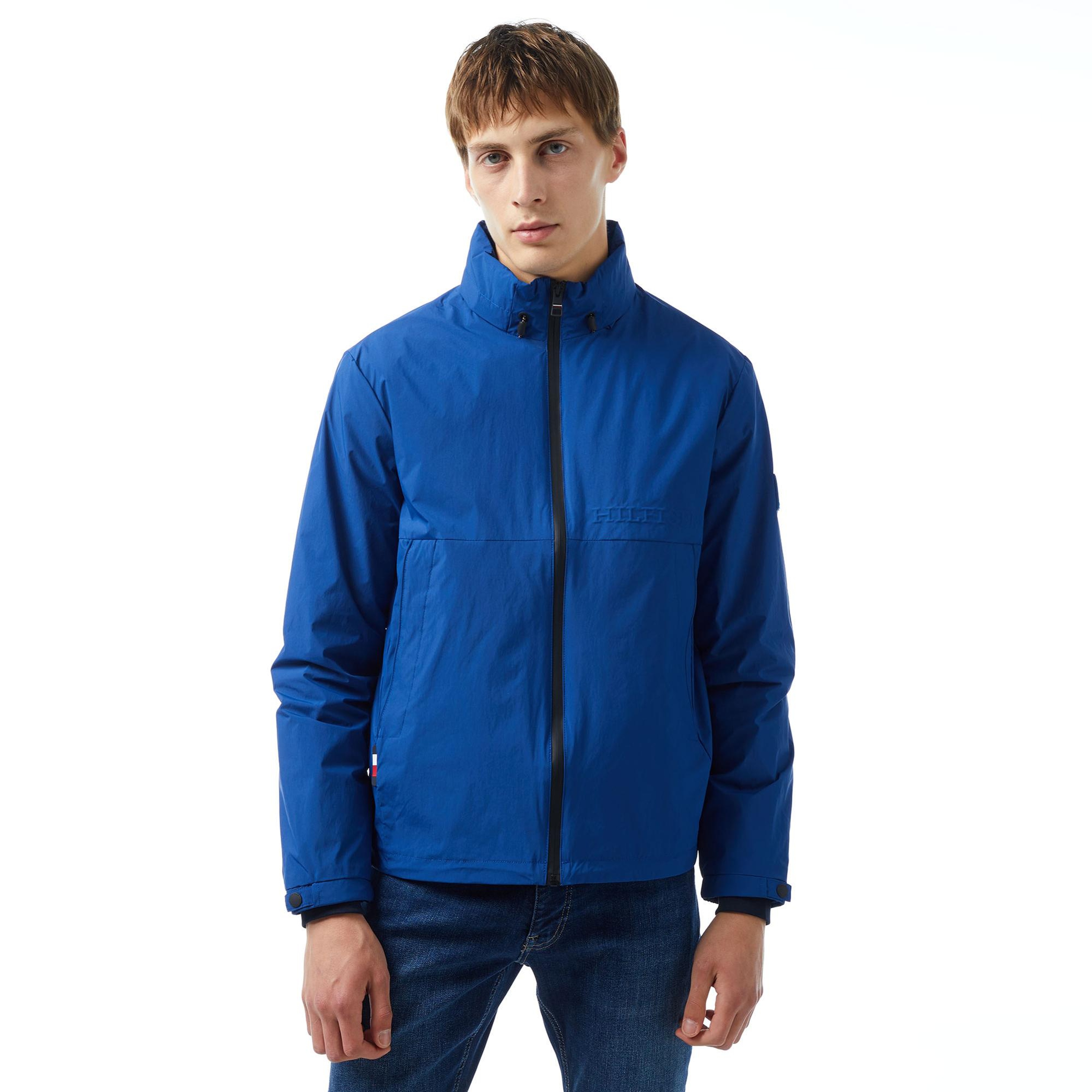 Tommy Hilfiger Portland Stand Collar Erkek Mavi Ceket