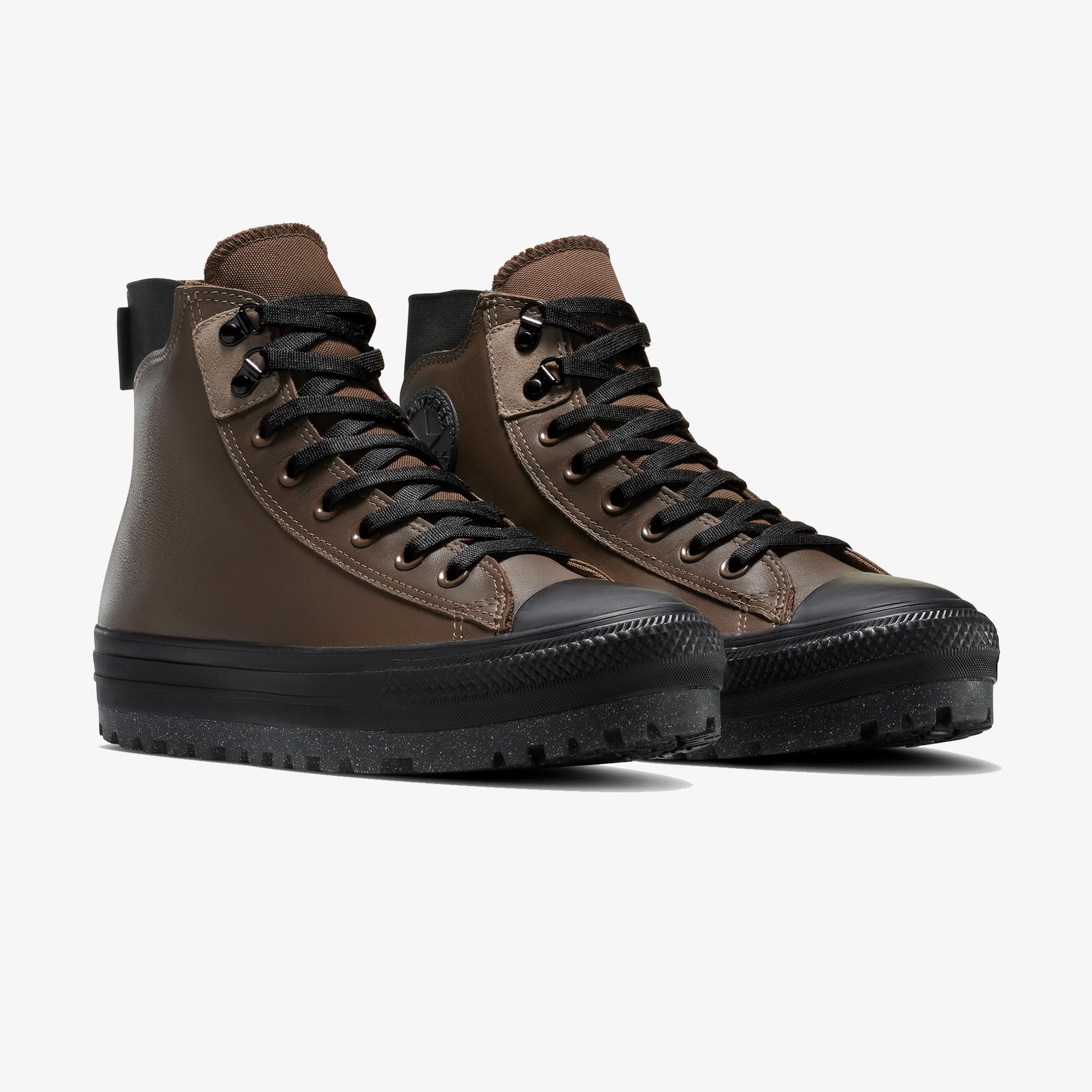 Converse Chuck Taylor All Star City Trek Unisex Kahverengi Deri Su Geçirmez Bot