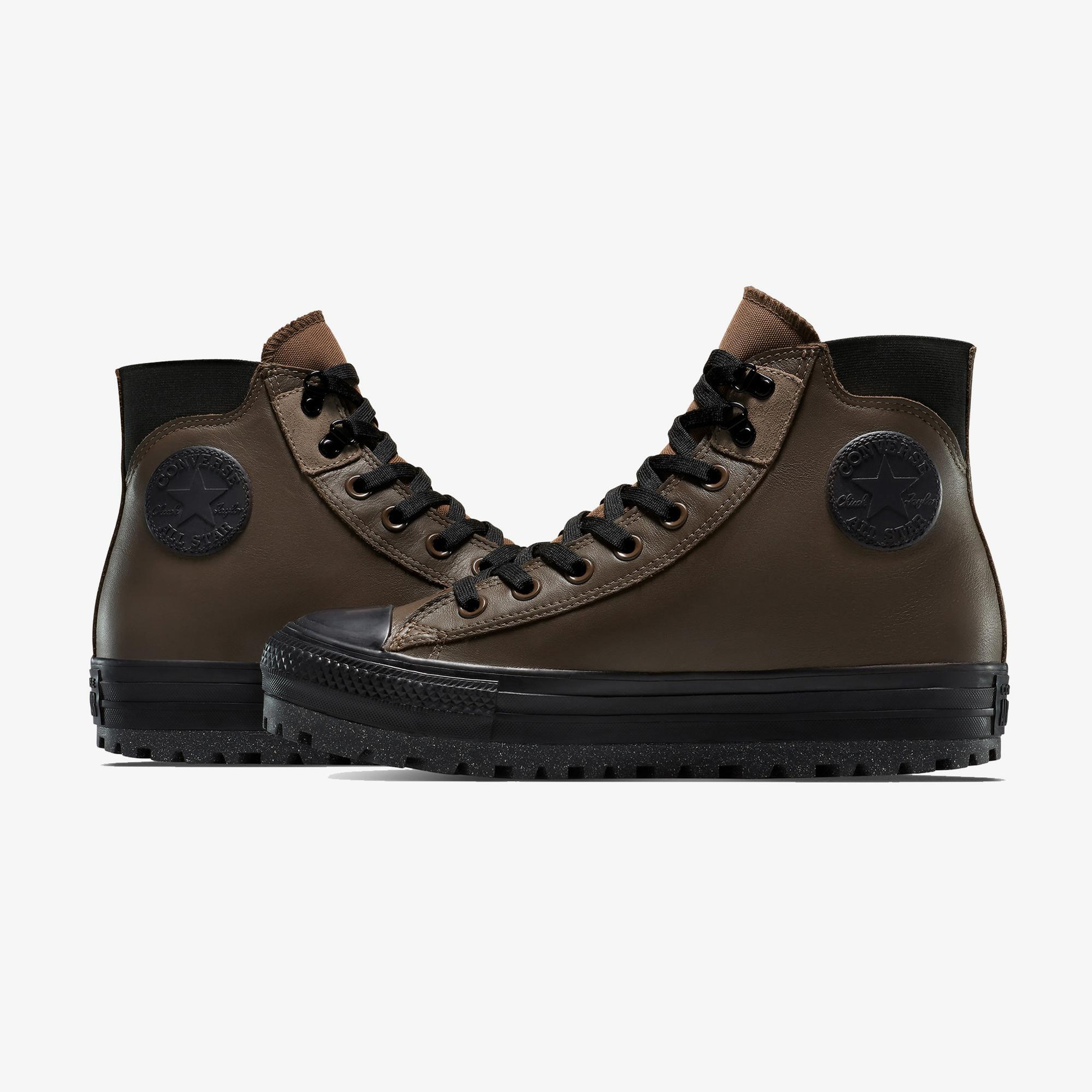 Converse Chuck Taylor All Star City Trek Unisex Kahverengi Deri Su Geçirmez Bot