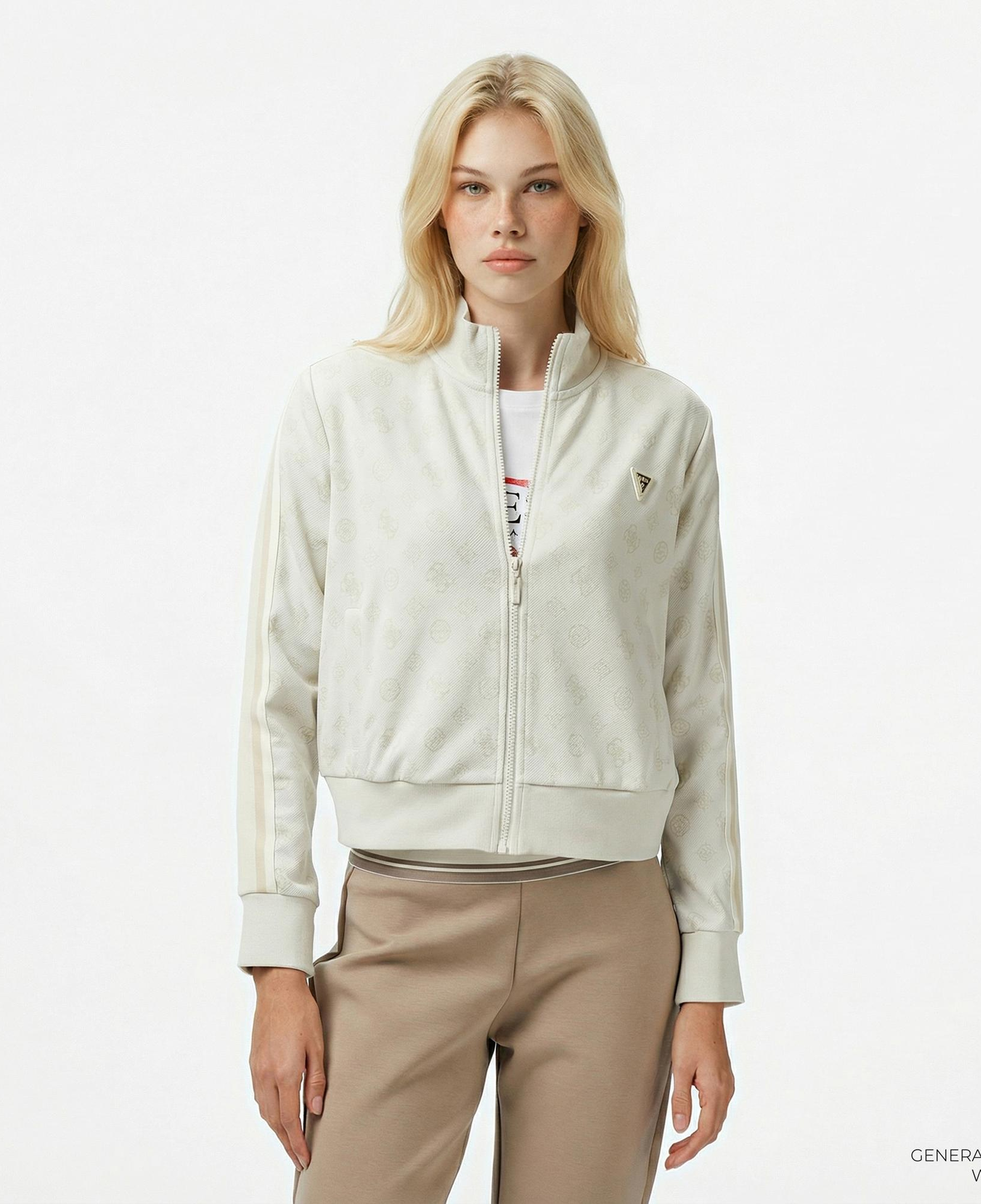 Guess Peony Kadın Beyaz Sweatshirt