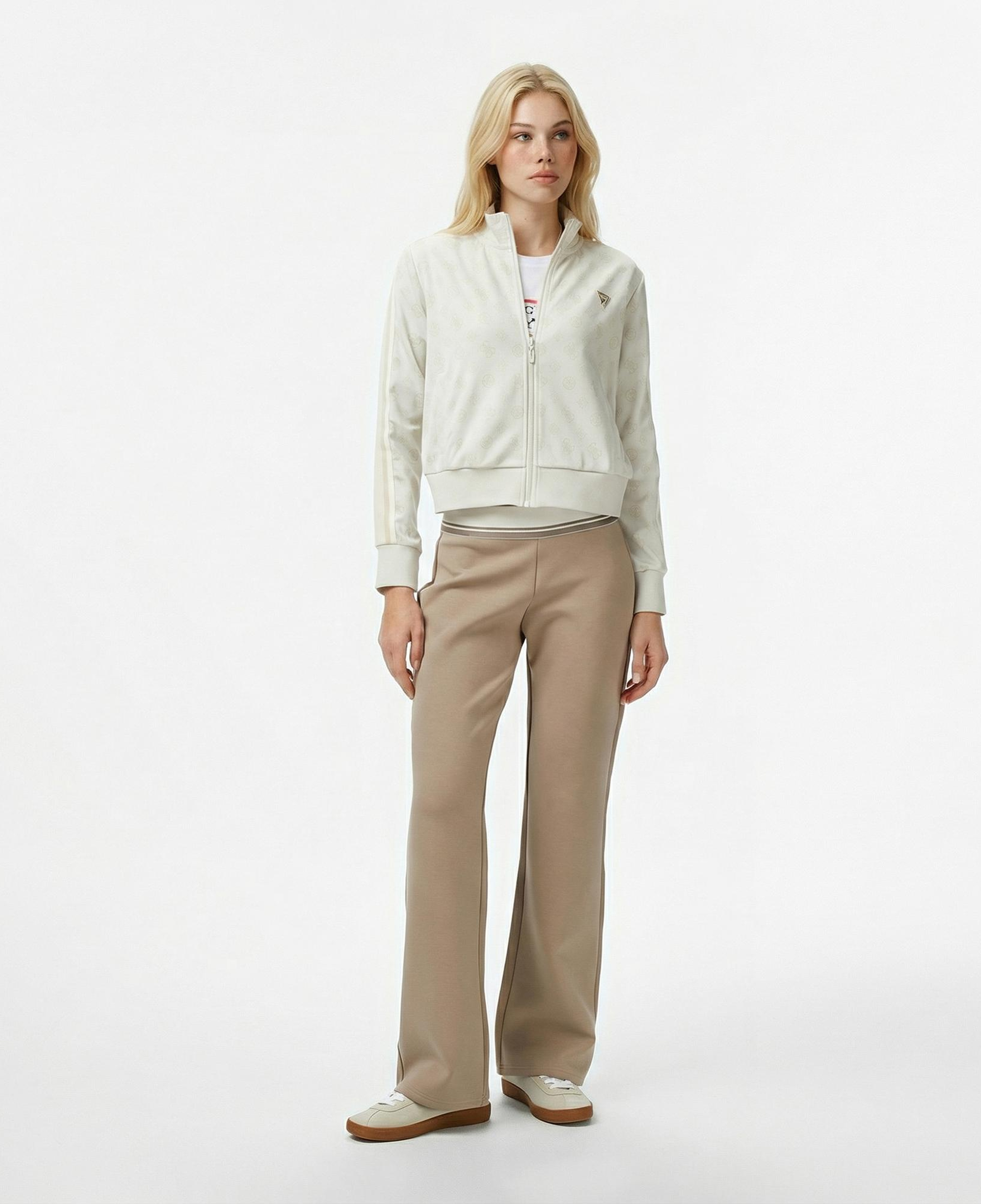 Guess Peony Kadın Beyaz Sweatshirt