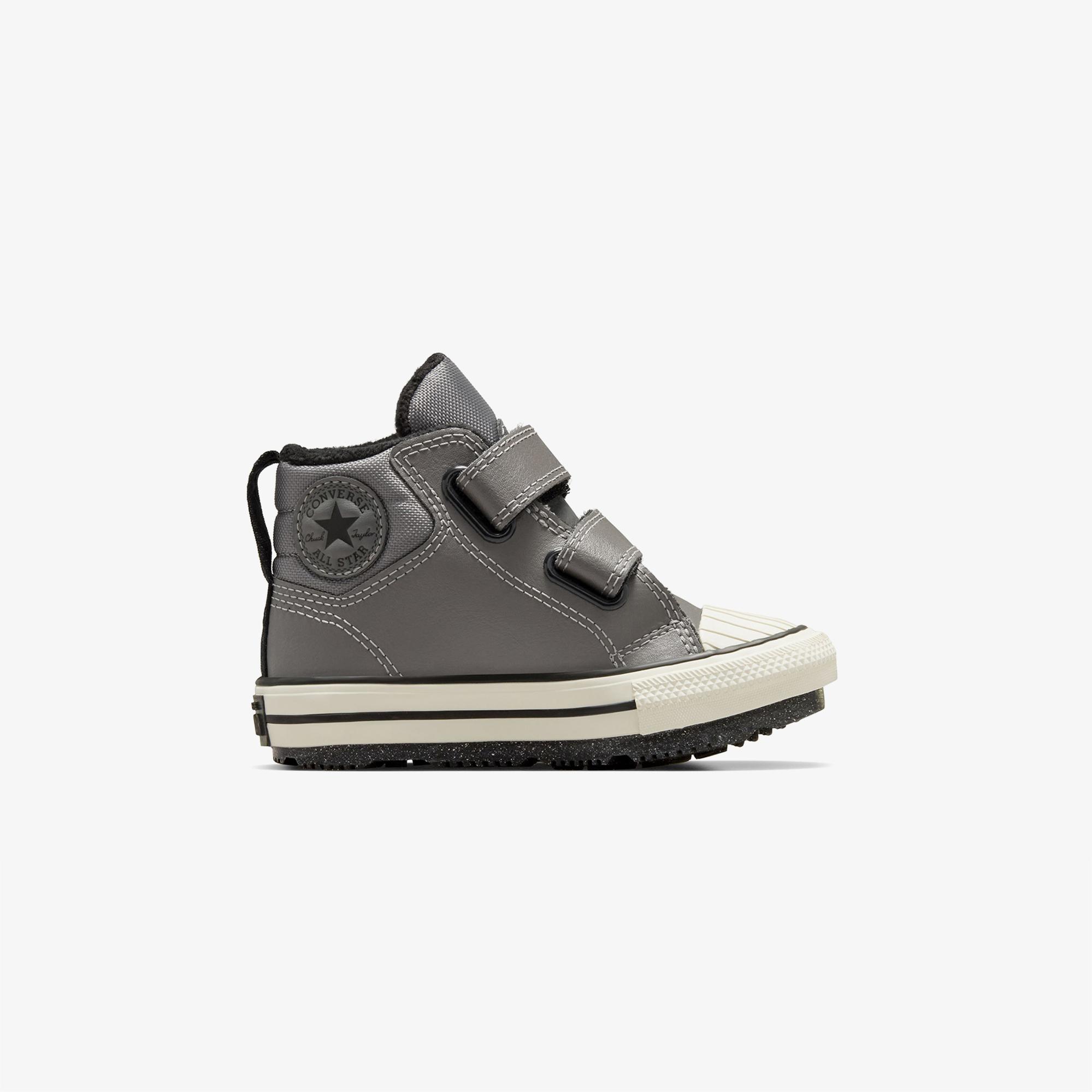 Converse Chuck Taylor All Star Berkshire Çocuk Gri Deri Bot