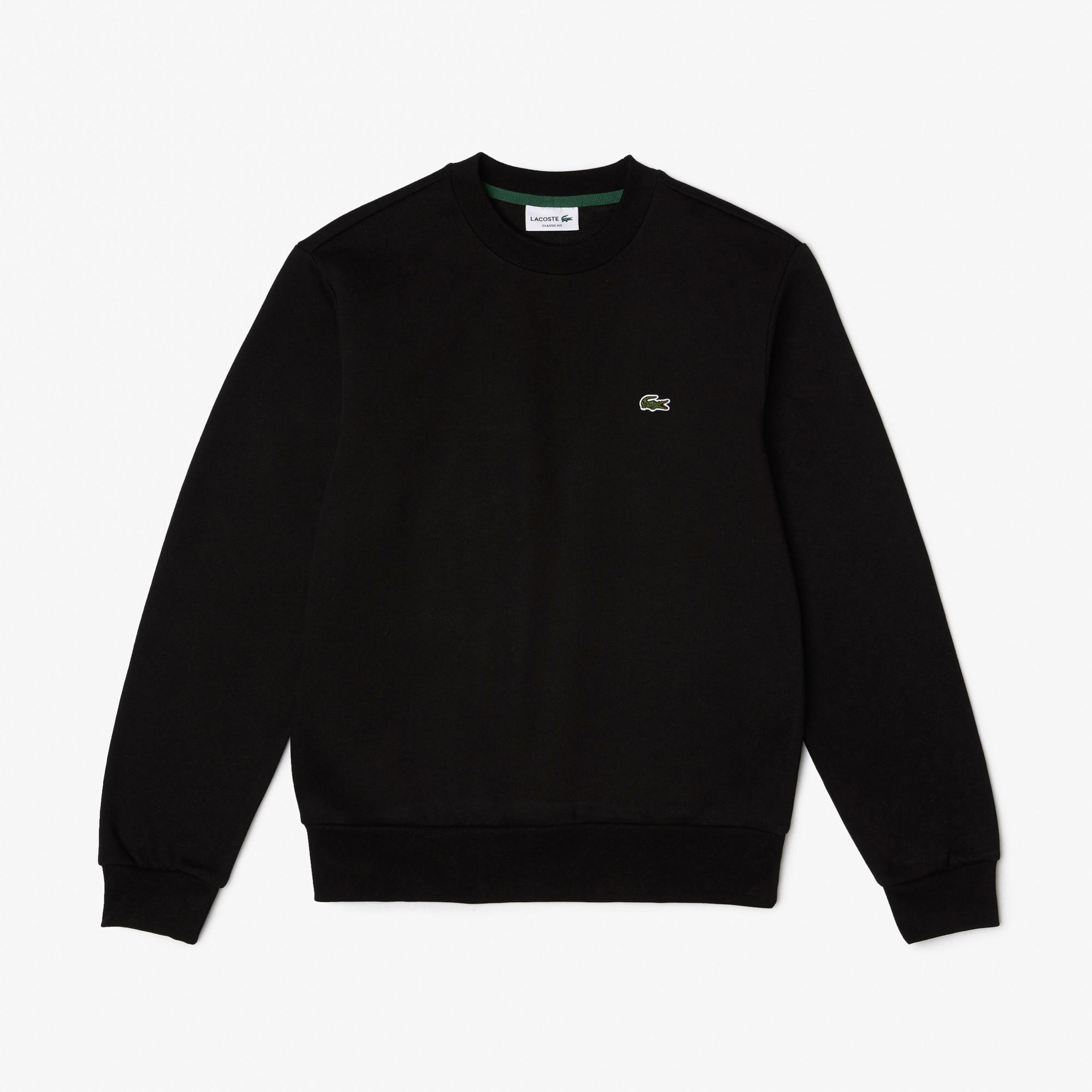 Erkek Classic Fit Bisiklet Yaka Siyah Sweatshirt