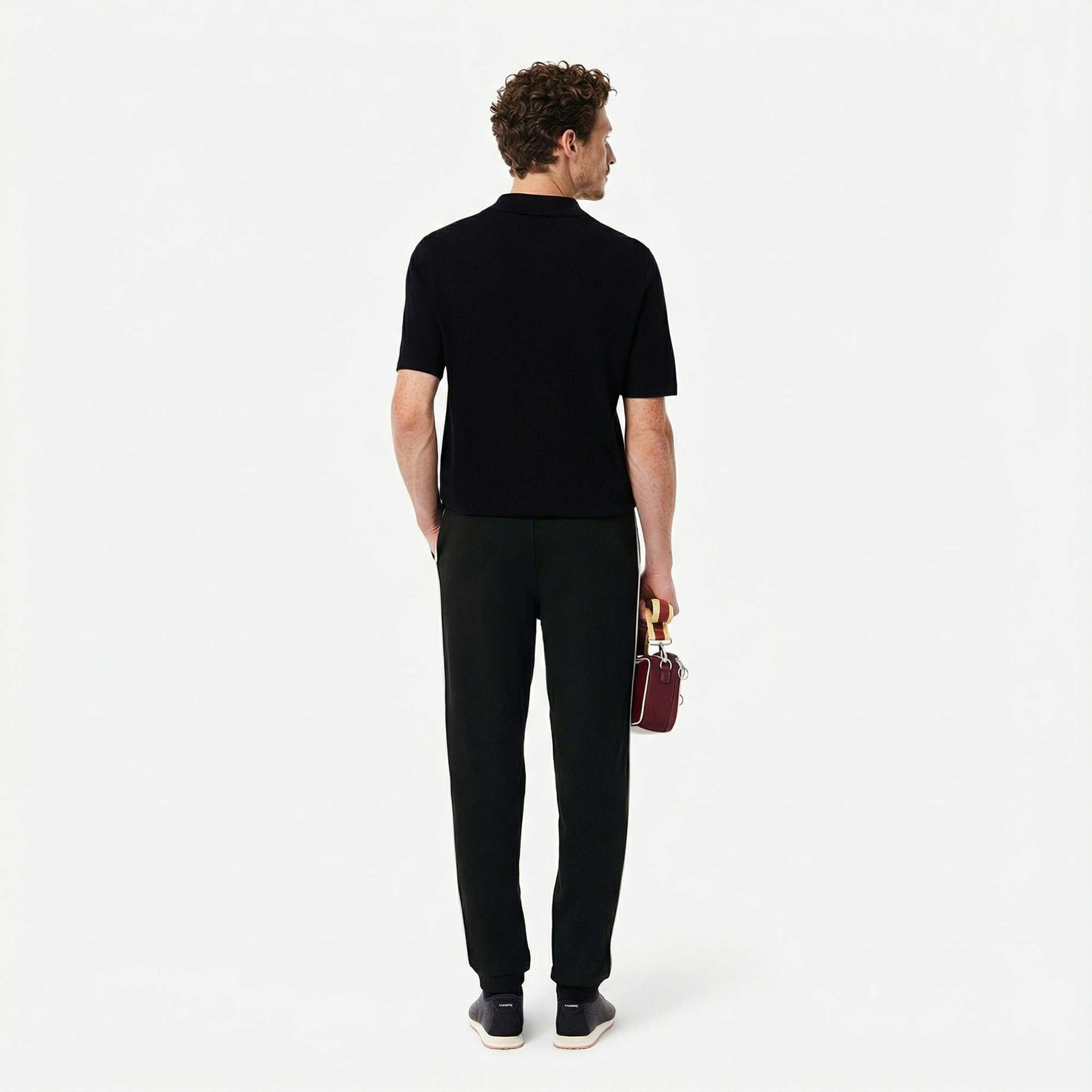 Lacoste Erkek Tapered Fit Siyah Eşofman Altı