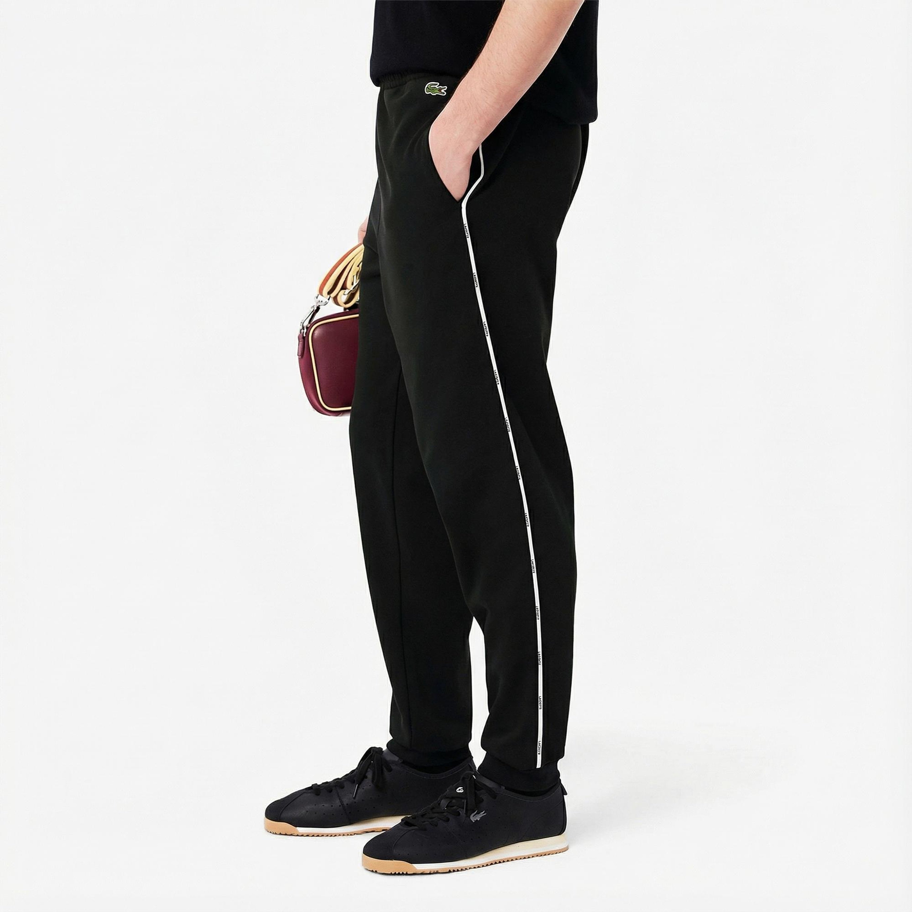 Lacoste Erkek Tapered Fit Siyah Eşofman Altı