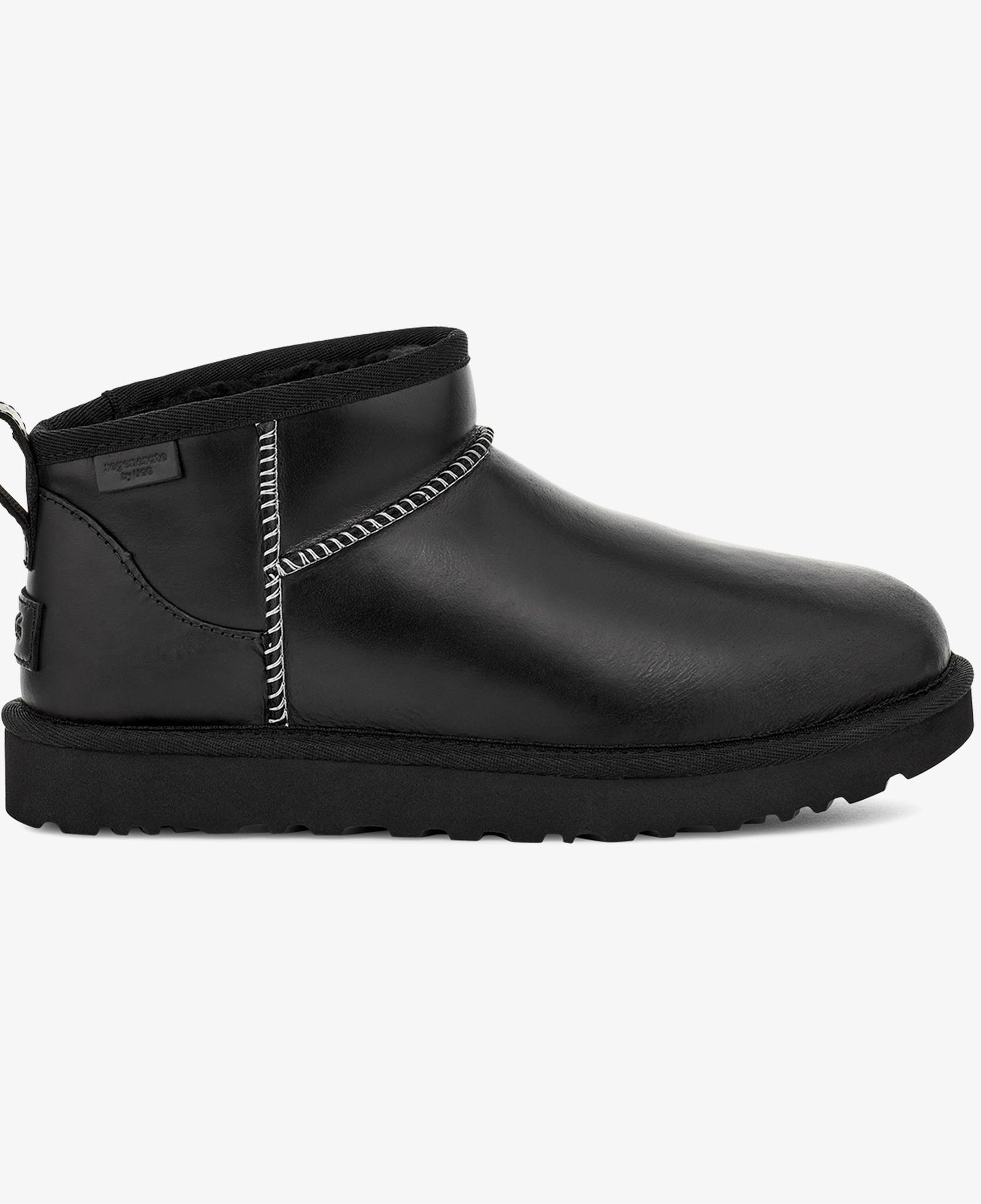UGG Classic Ultra Mini Leather Regen Kadın Siyah Bot