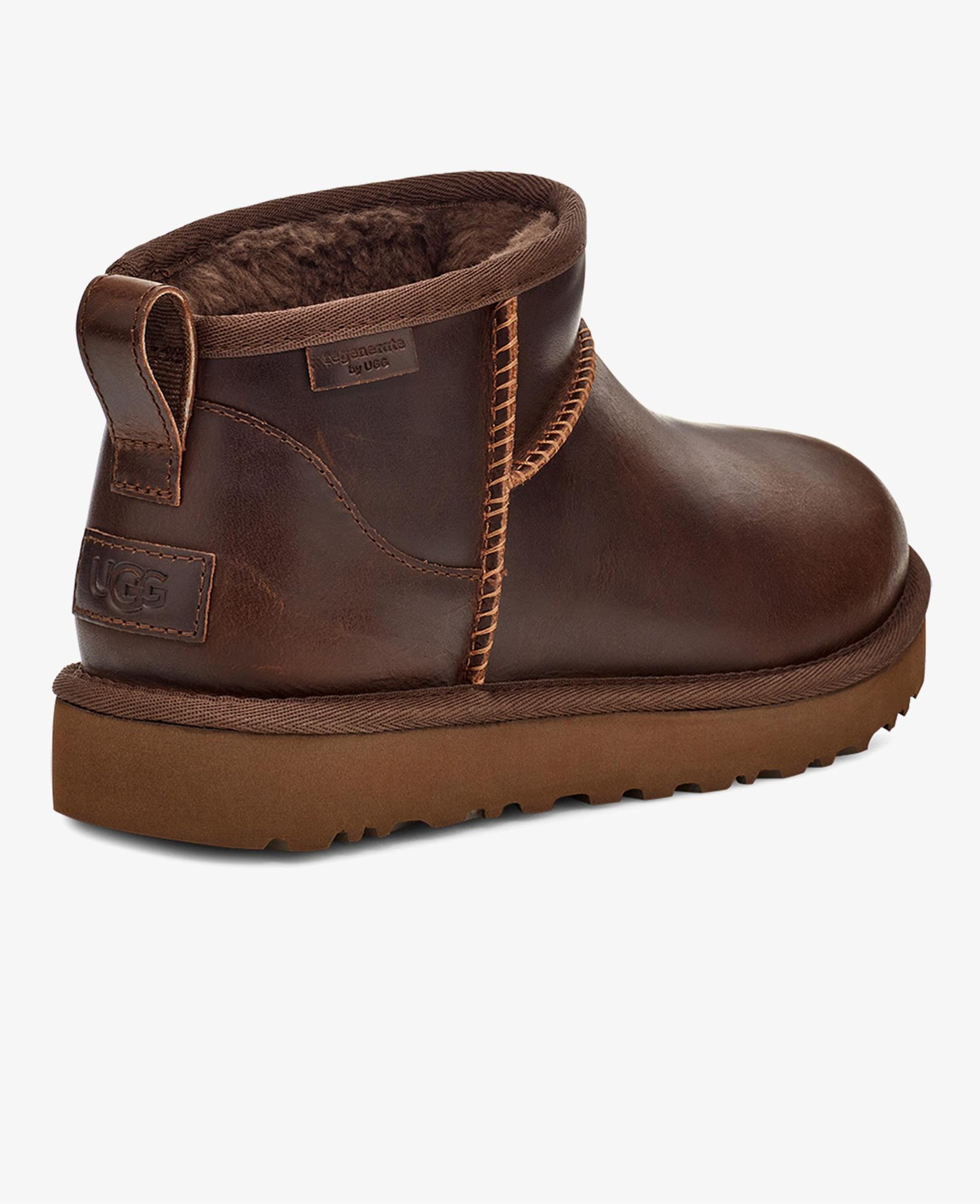 UGG Classic Ultra Mini Leather Regen Kadın Koyu Kahverengi Bot