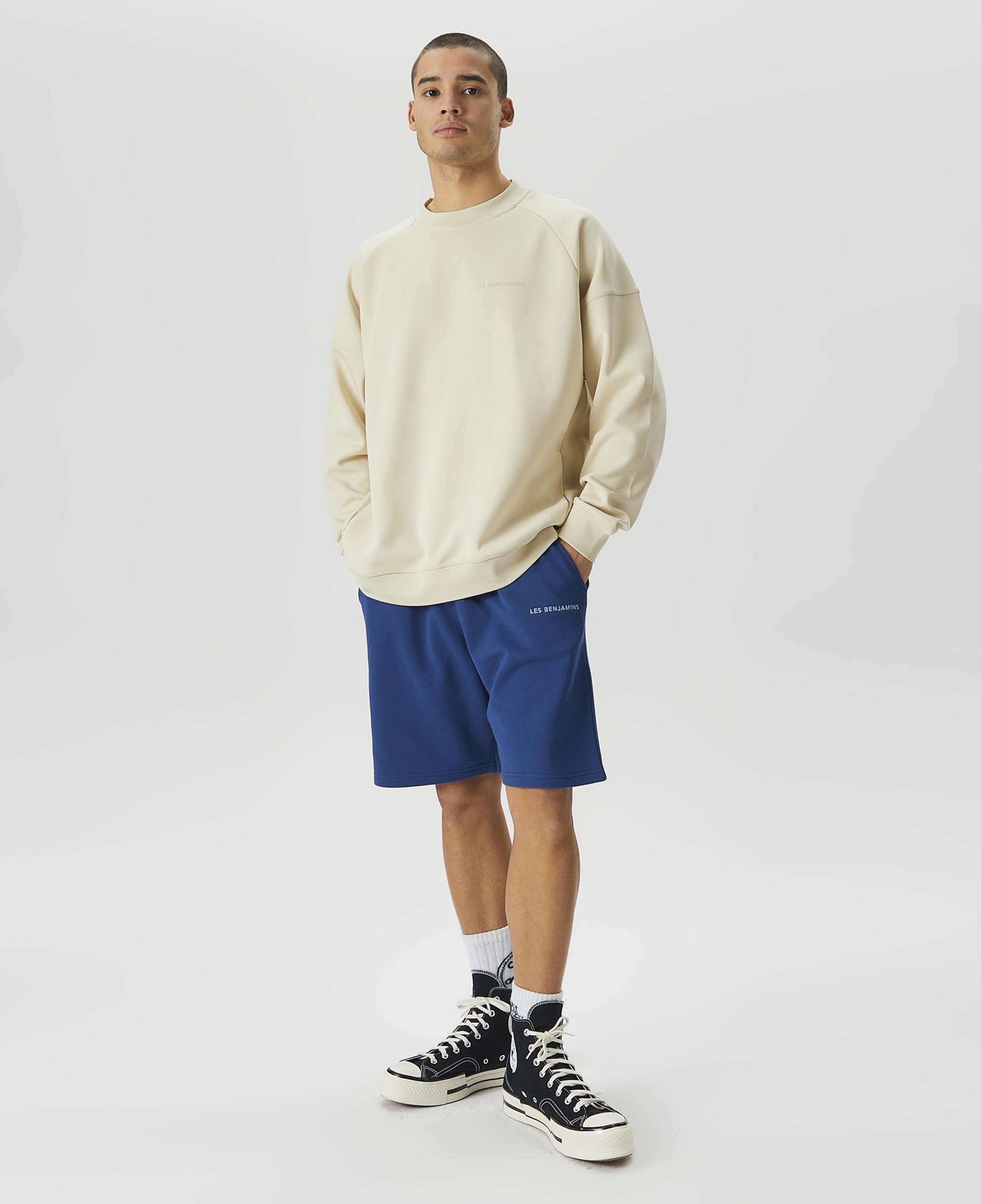 Les Benjamins 408 Erkek Krem Rengi Sweatshirt