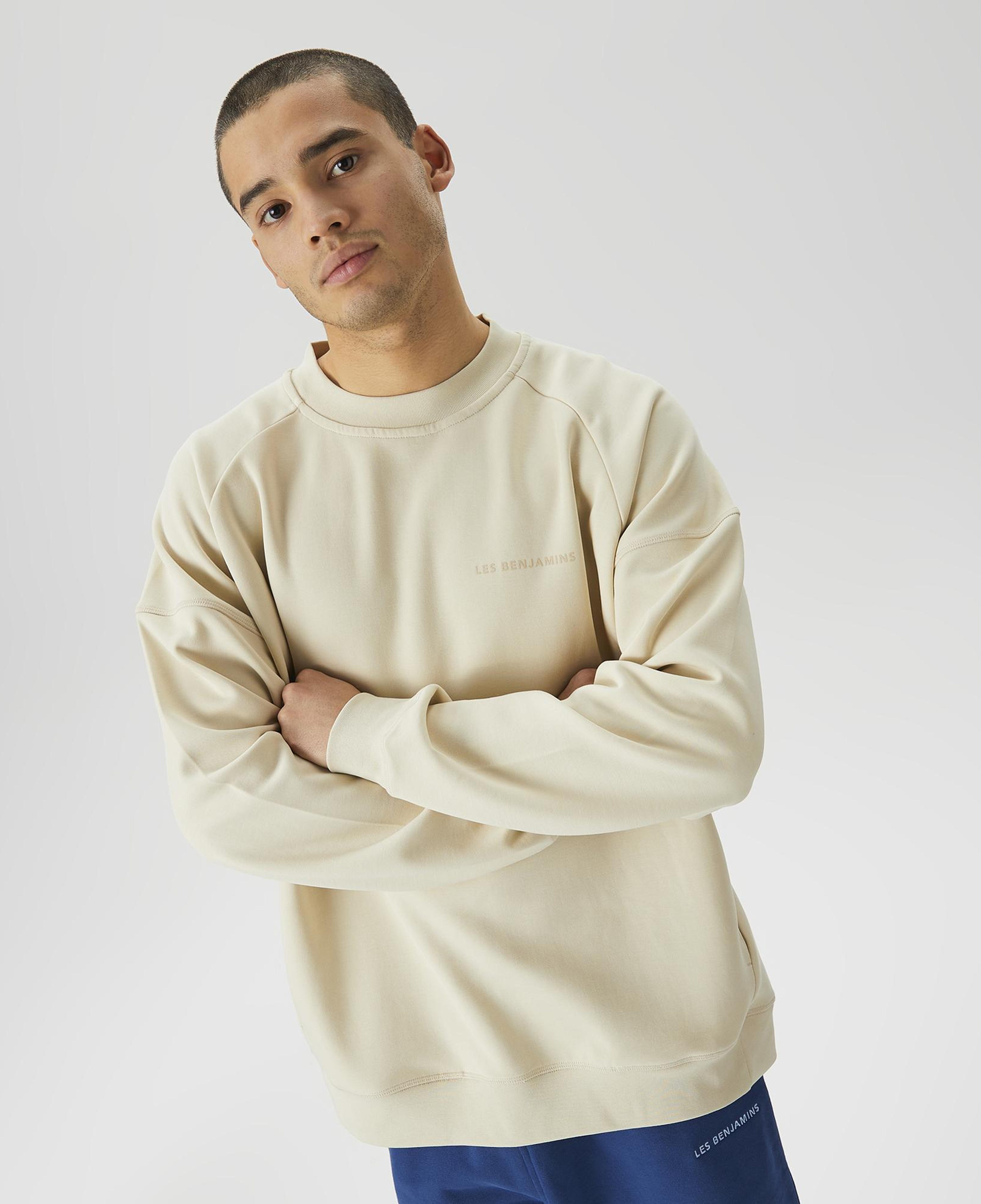 Les Benjamins 408 Erkek Krem Rengi Sweatshirt