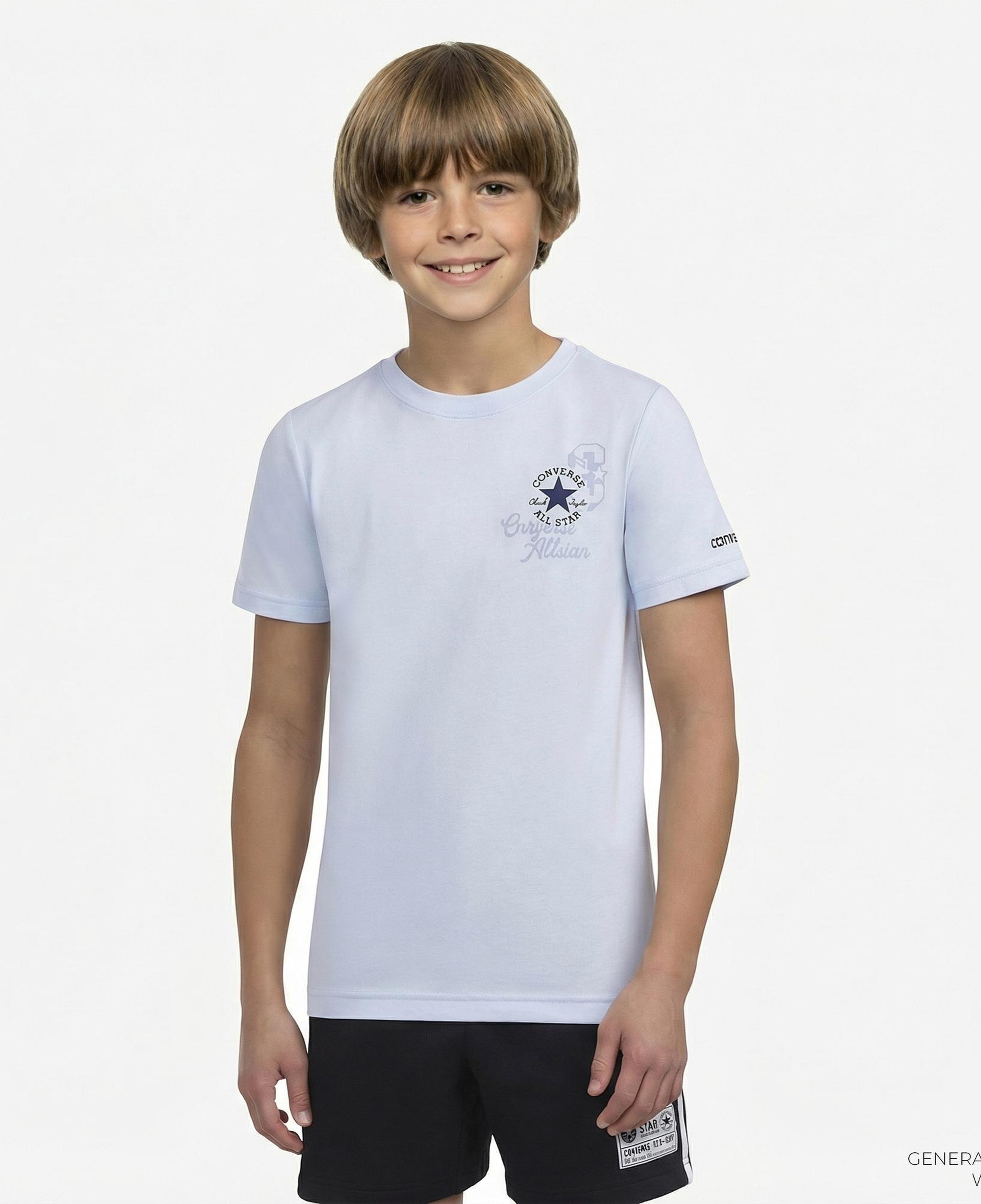 Converse Chuck Taylor All Star Çocuk Açık Mavi T-Shirt