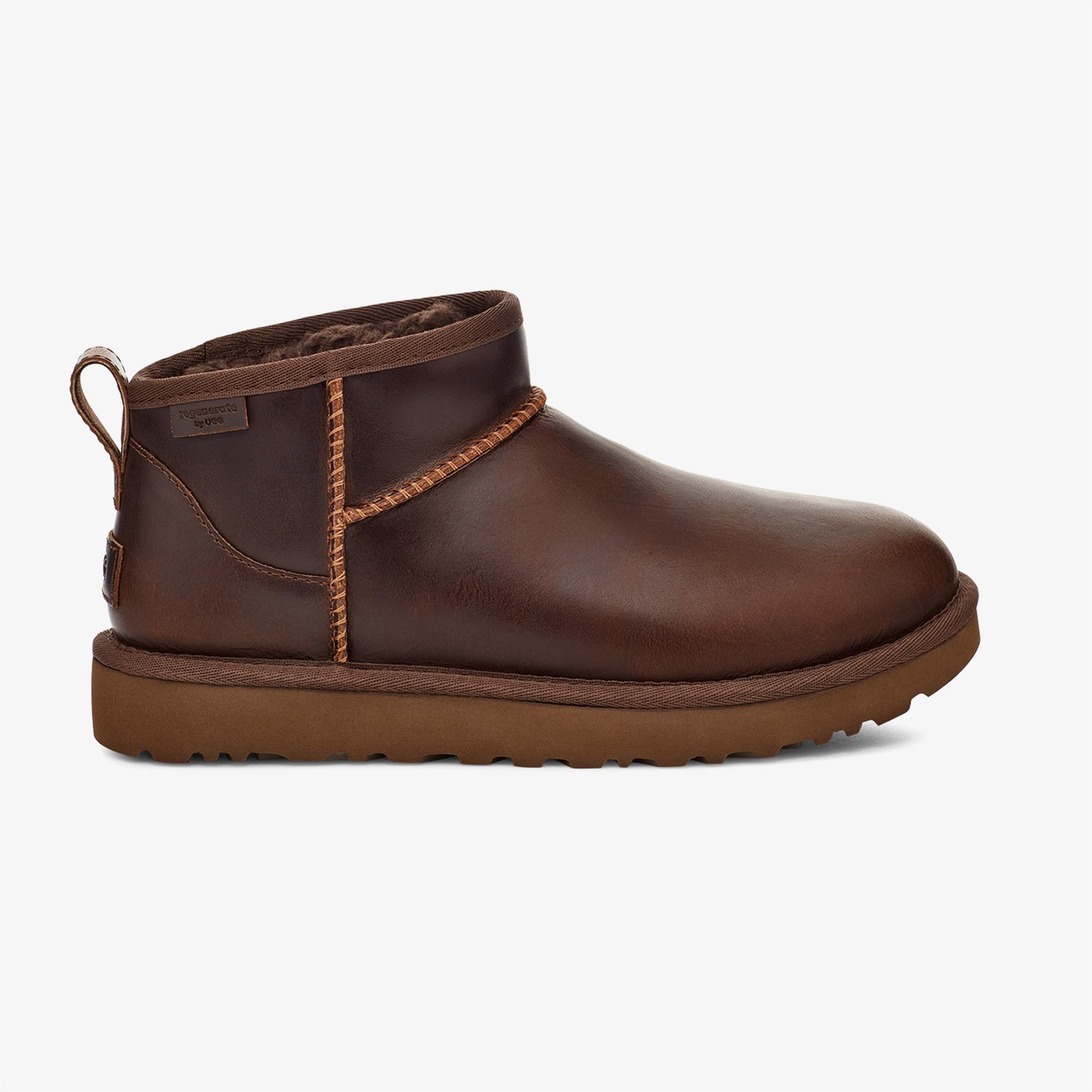 Ugg Kahverengi Ugg Classic Ultra Mini Regen Kadın Bot