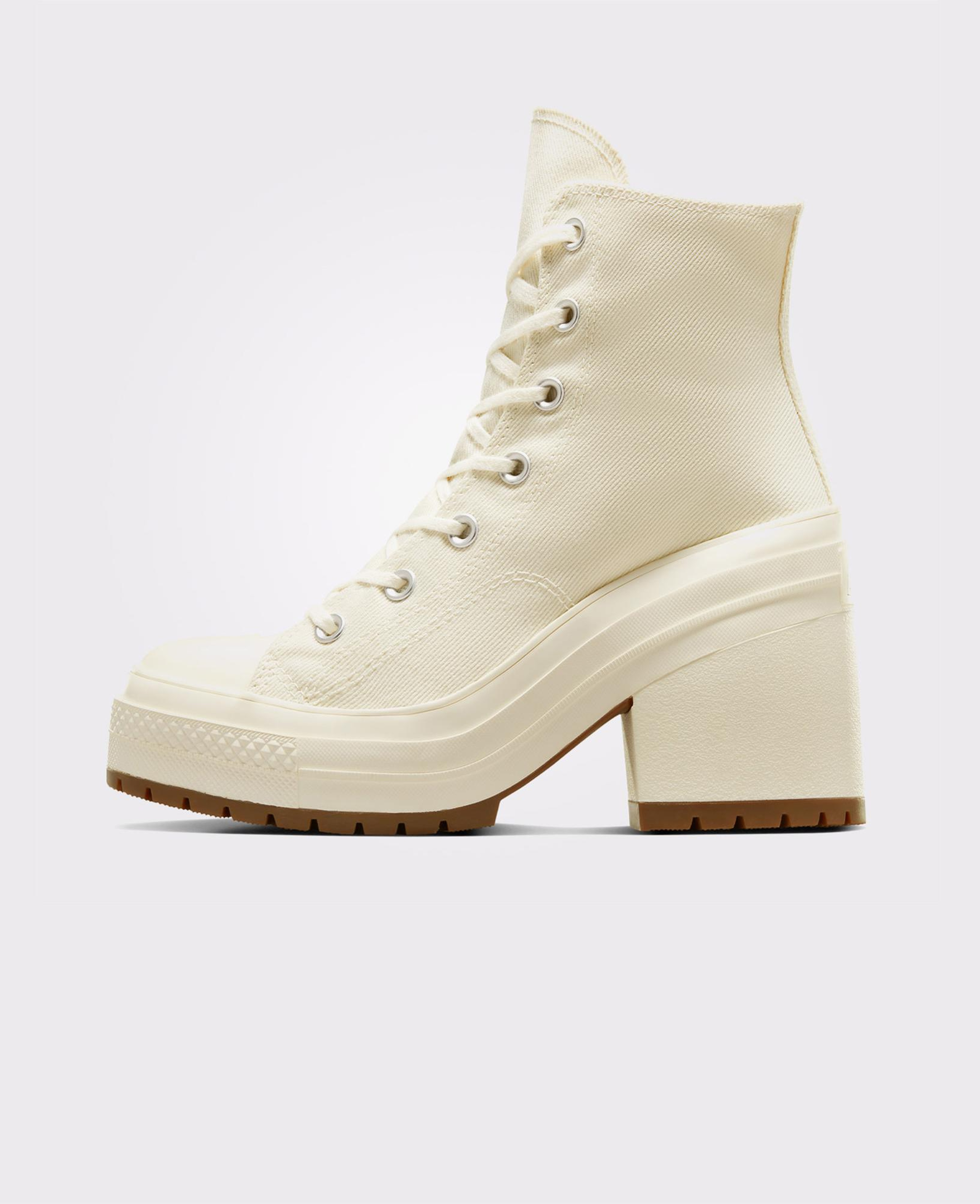 Converse Chuck 70 De Luxe Heel Unisex Krem Platform Sneaker