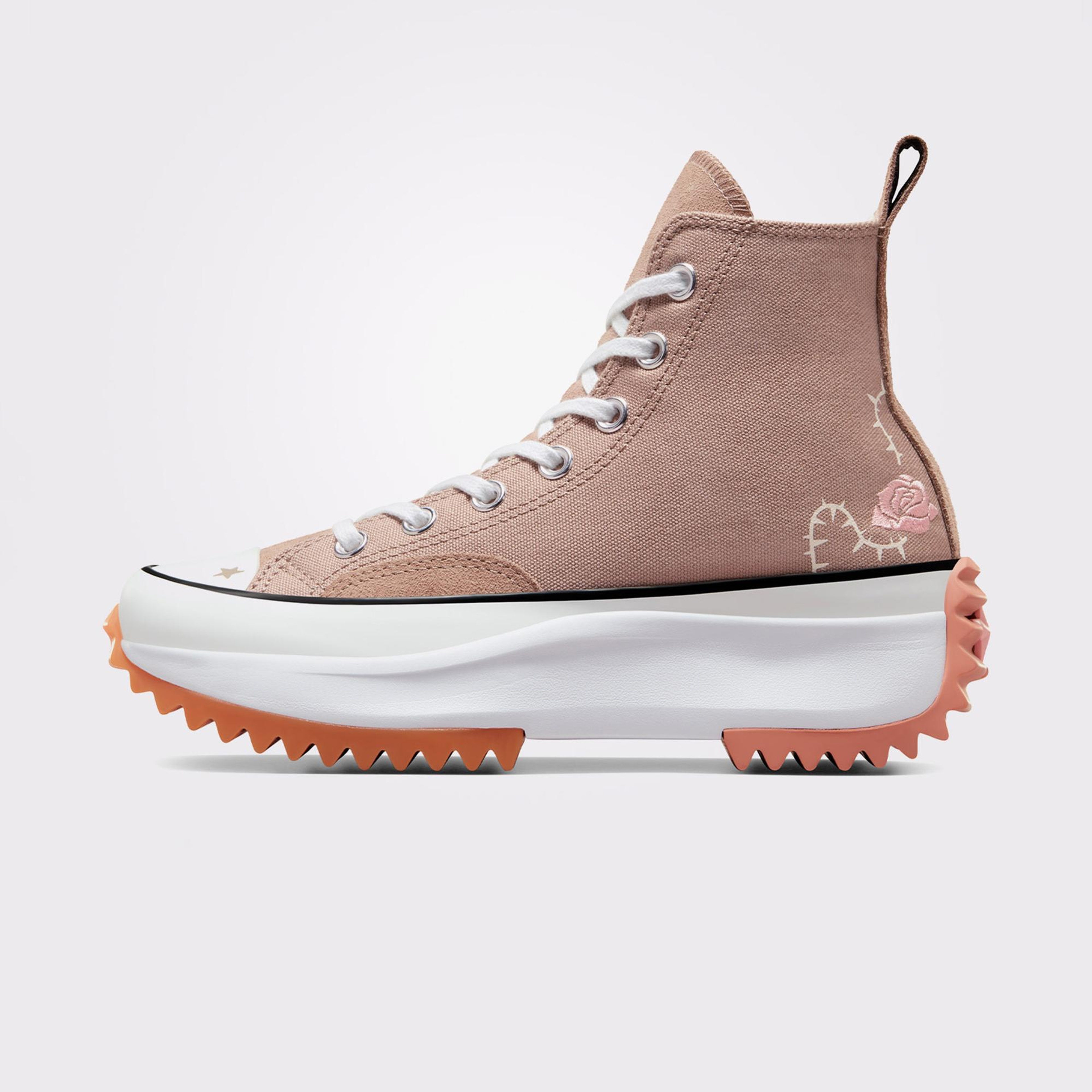 Converse Run Star Hike Scribble Unisex Bej Platform Sneaker