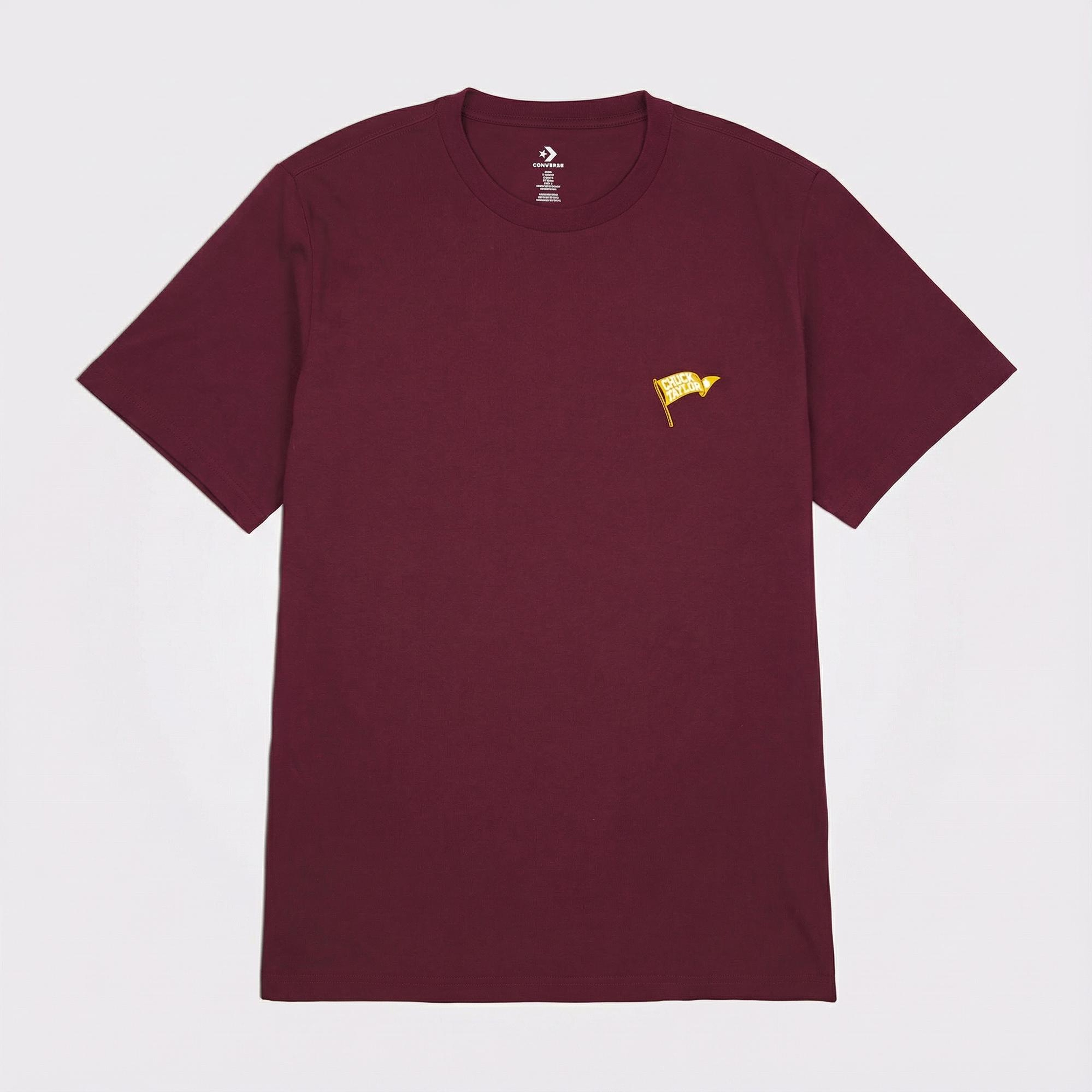 Converse Retro Flag Erkek Bordo T-Shirt
