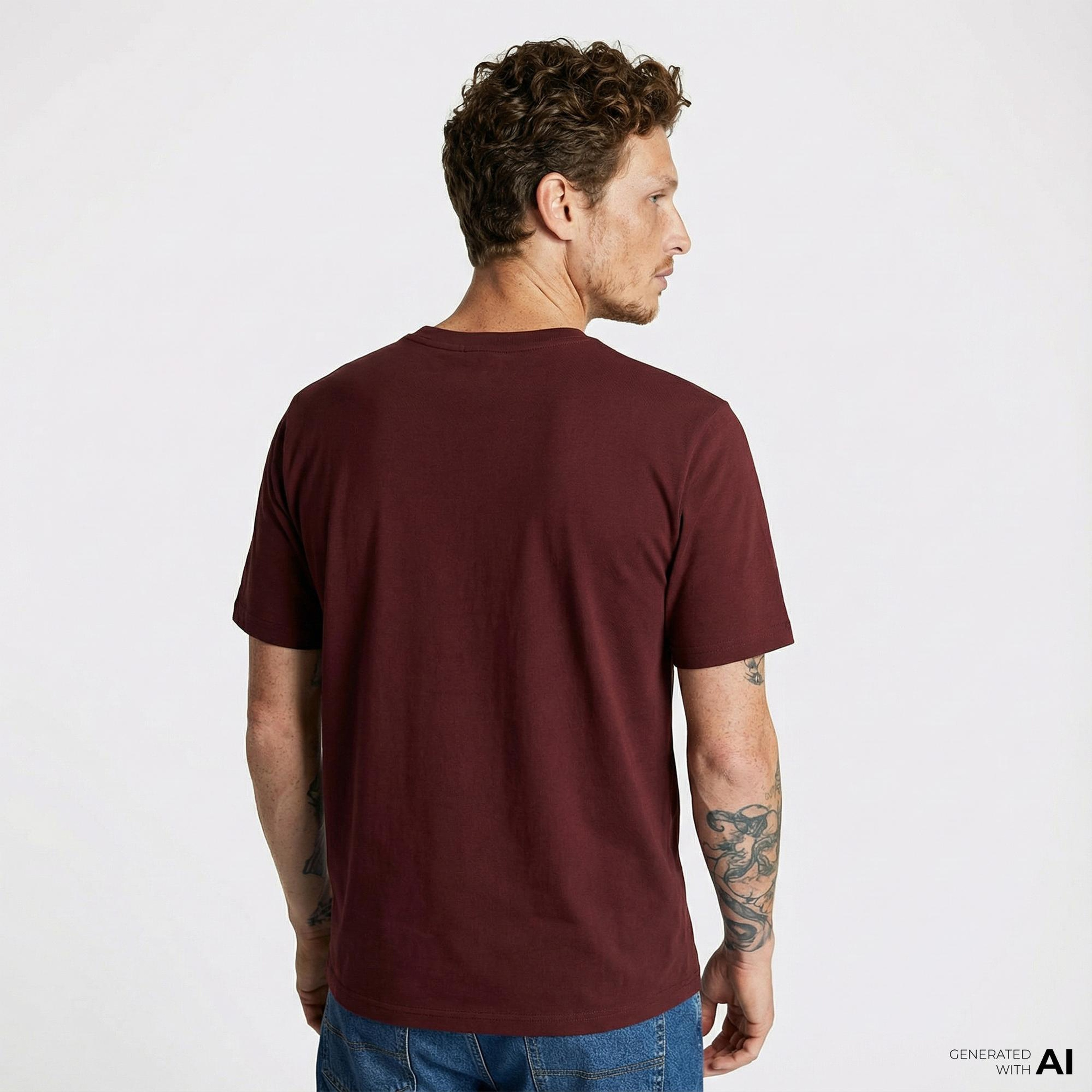 Converse Retro Flag Erkek Bordo T-Shirt