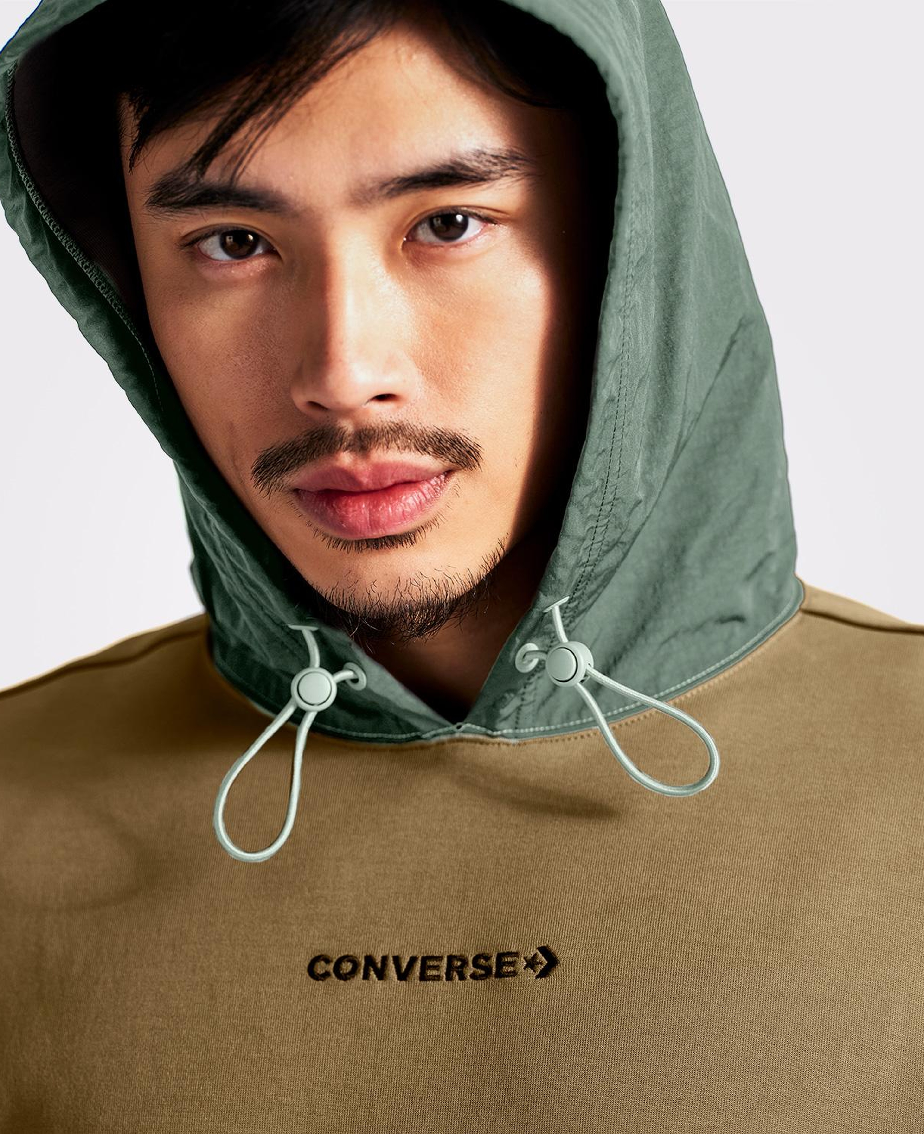 Converse Wordmark Erkek Haki Hoodie
