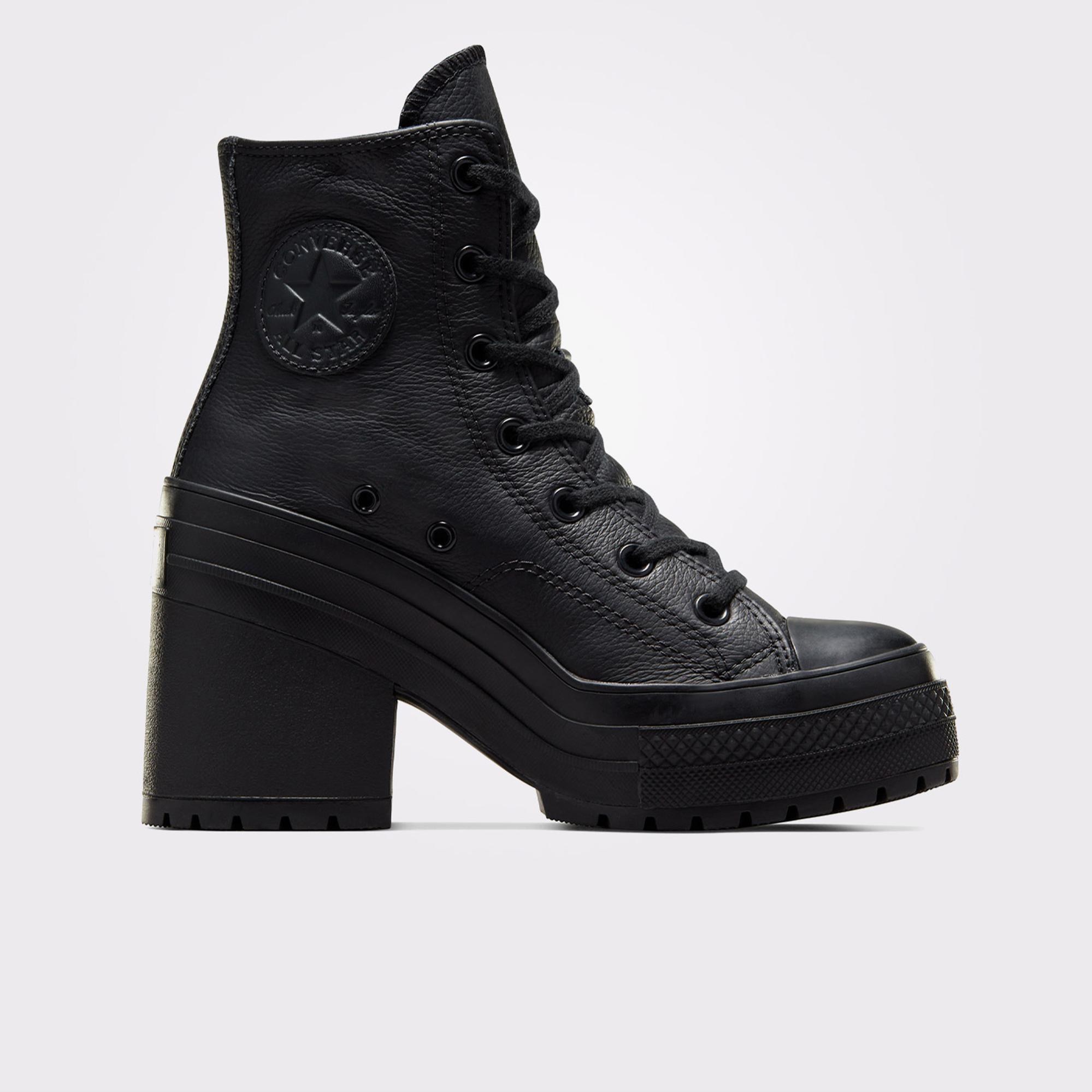 Converse Chuck 70 De Luxe Unisex Siyah Deri Platform Sneaker