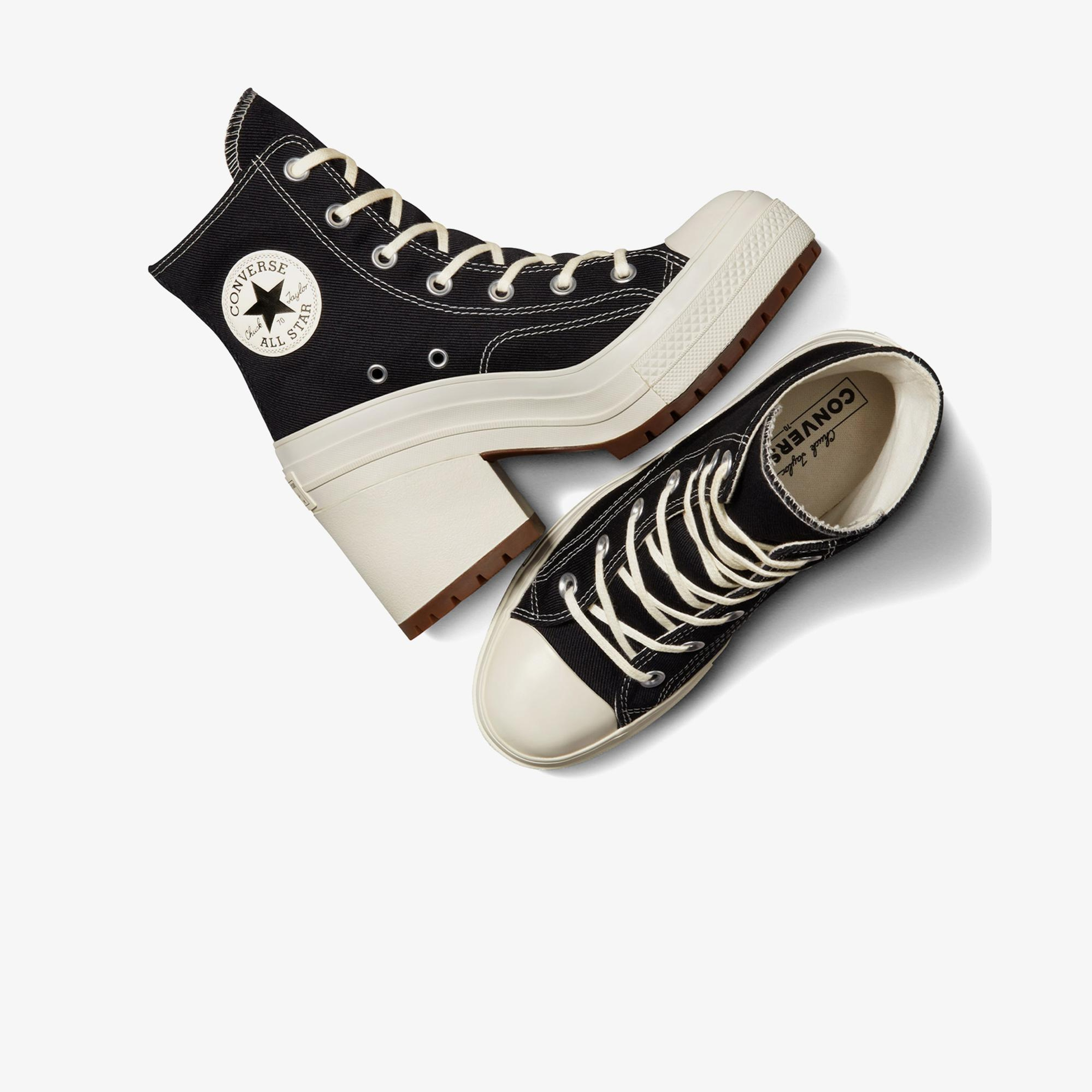 Converse Chuck 70 De Luxe Heel Unisex Siyah Platform Sneaker