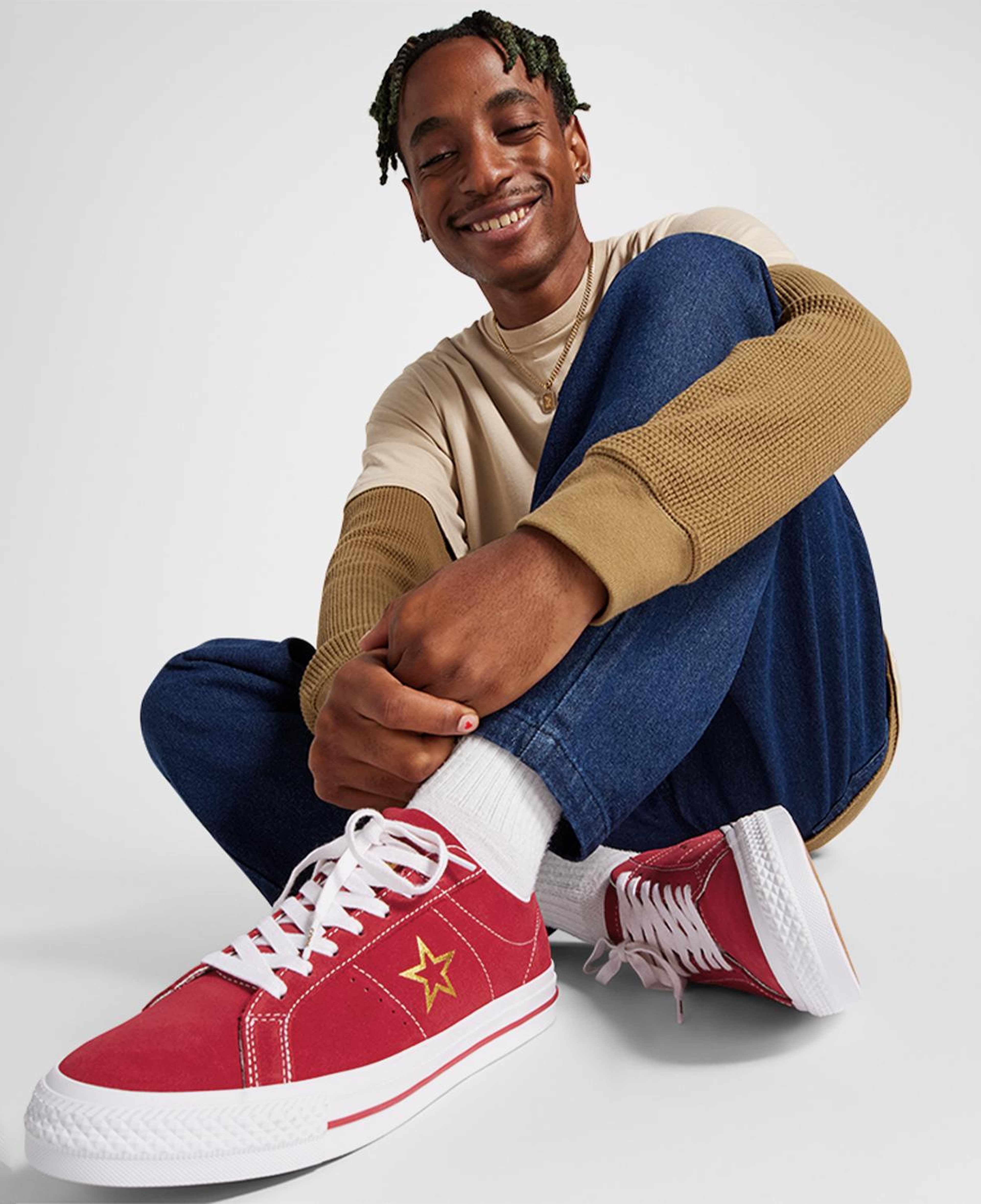 Converse Cons One Star Pro Unisex Kırmızı Süet Sneaker