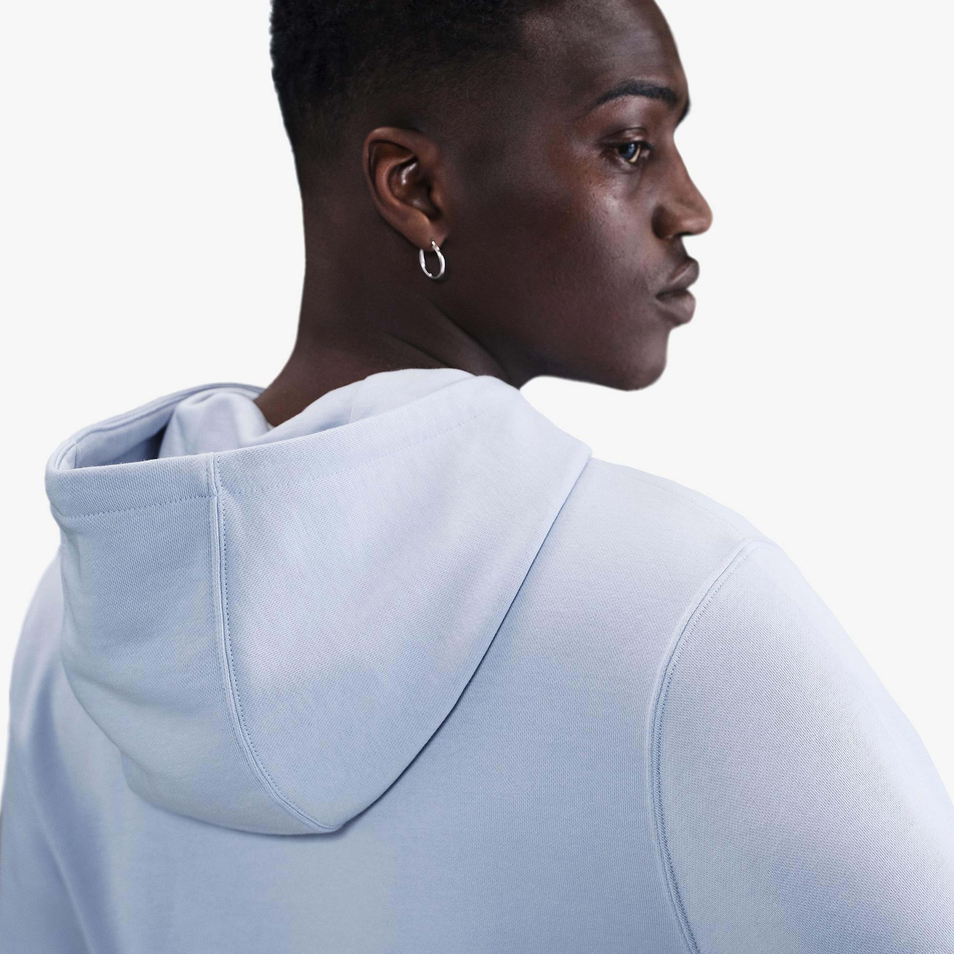 Nike Club Fleece Erkek Gri Hoodie