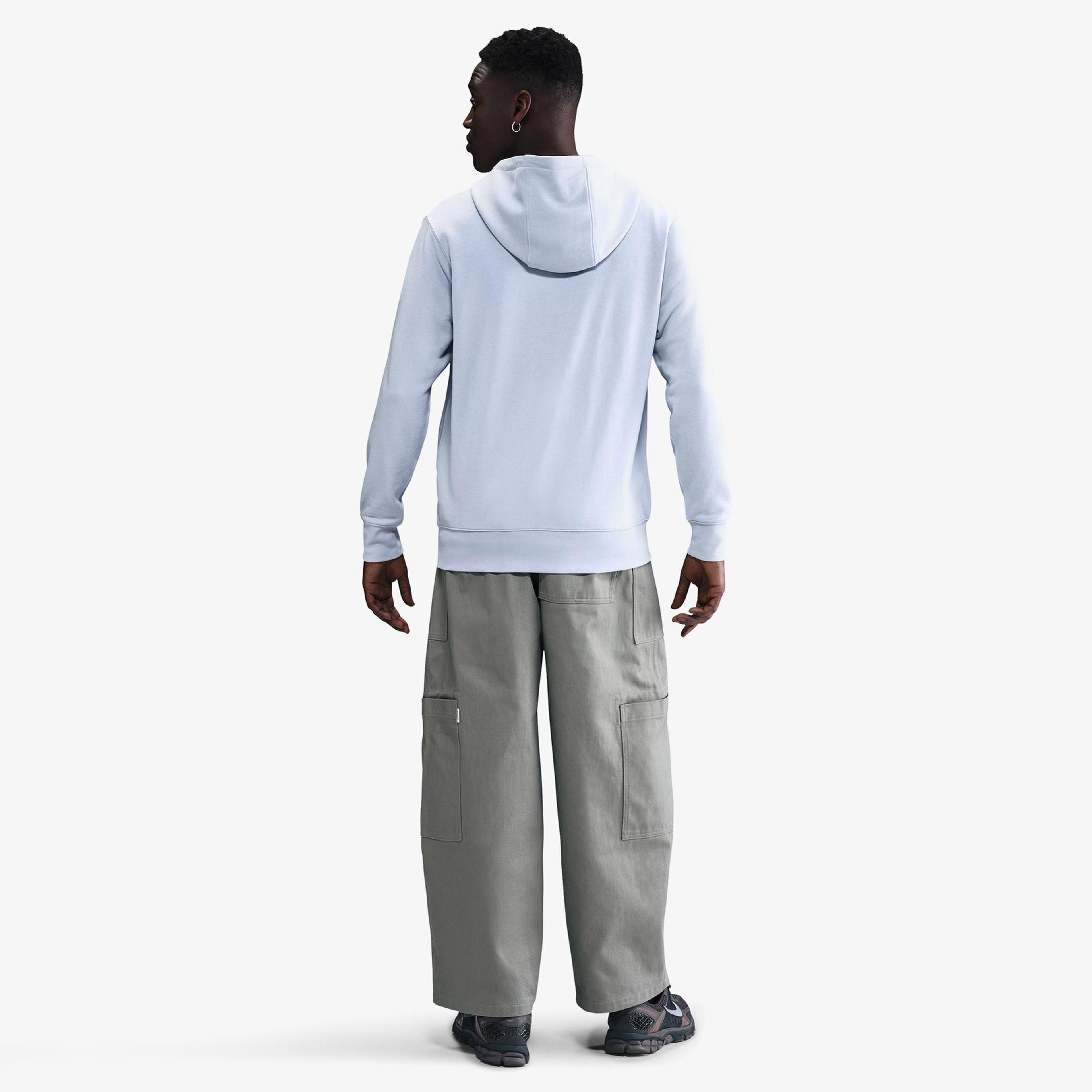 Nike Club Fleece Erkek Gri Hoodie