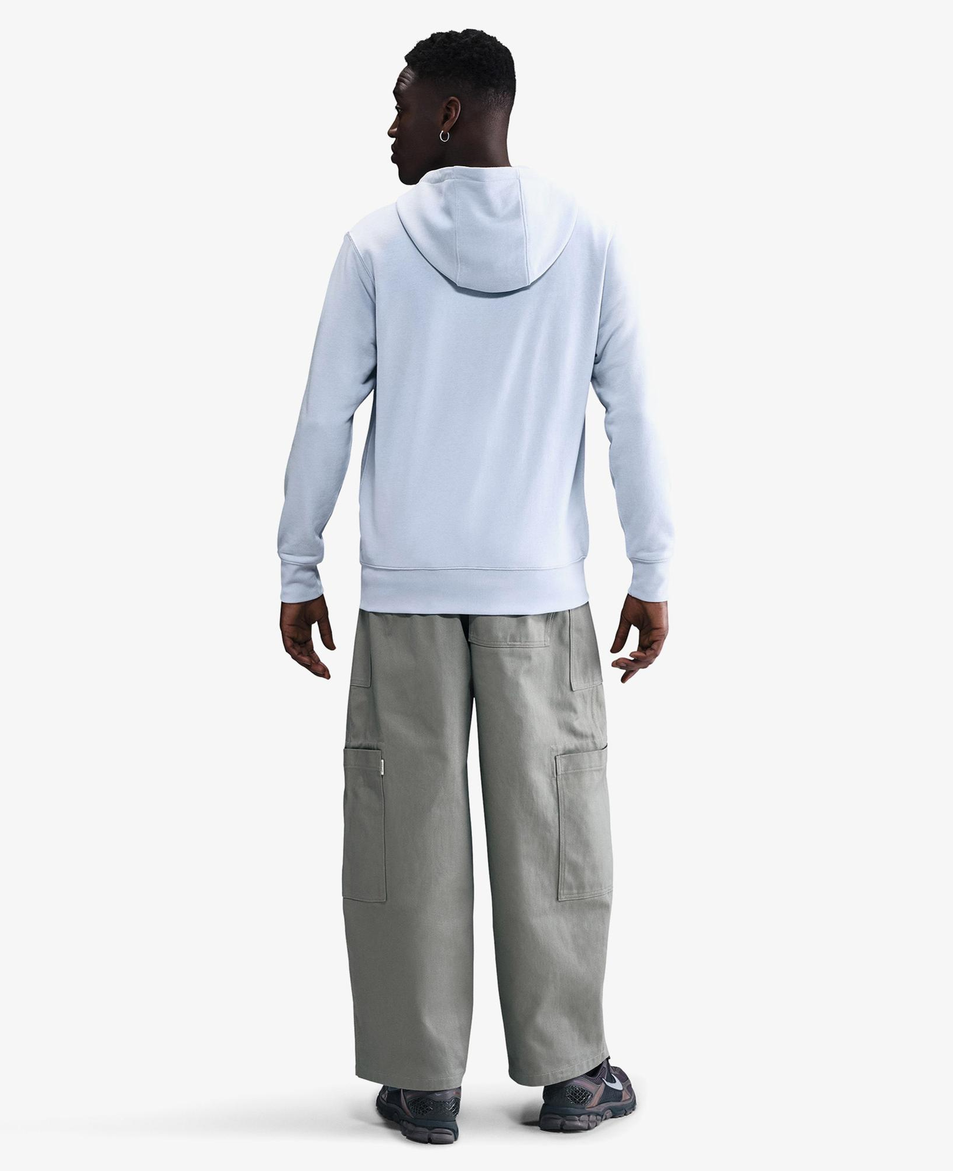 Nike Club Fleece Erkek Gri Hoodie