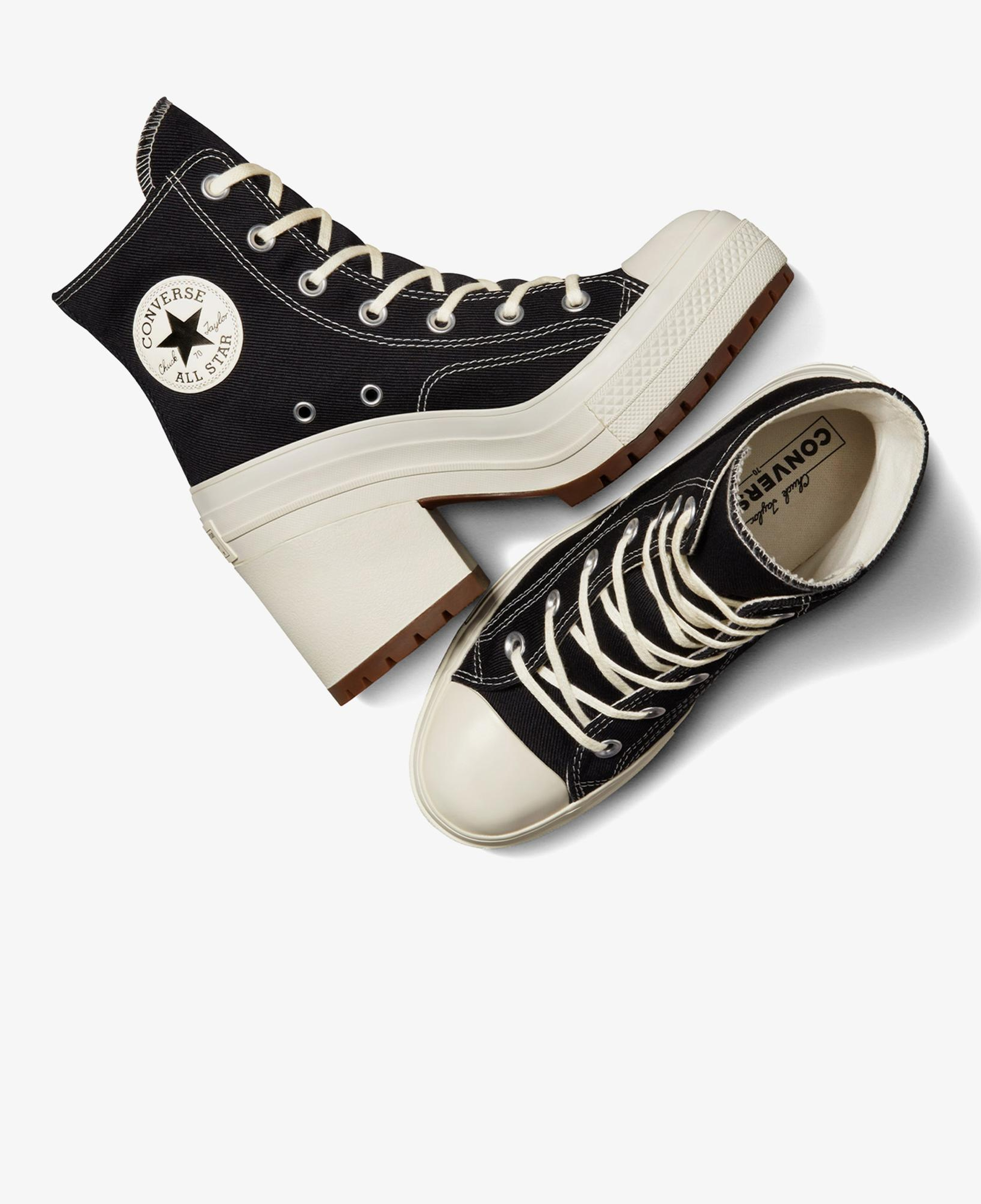 Converse Chuck 70 De Luxe Heel Unisex Siyah Platform Sneaker