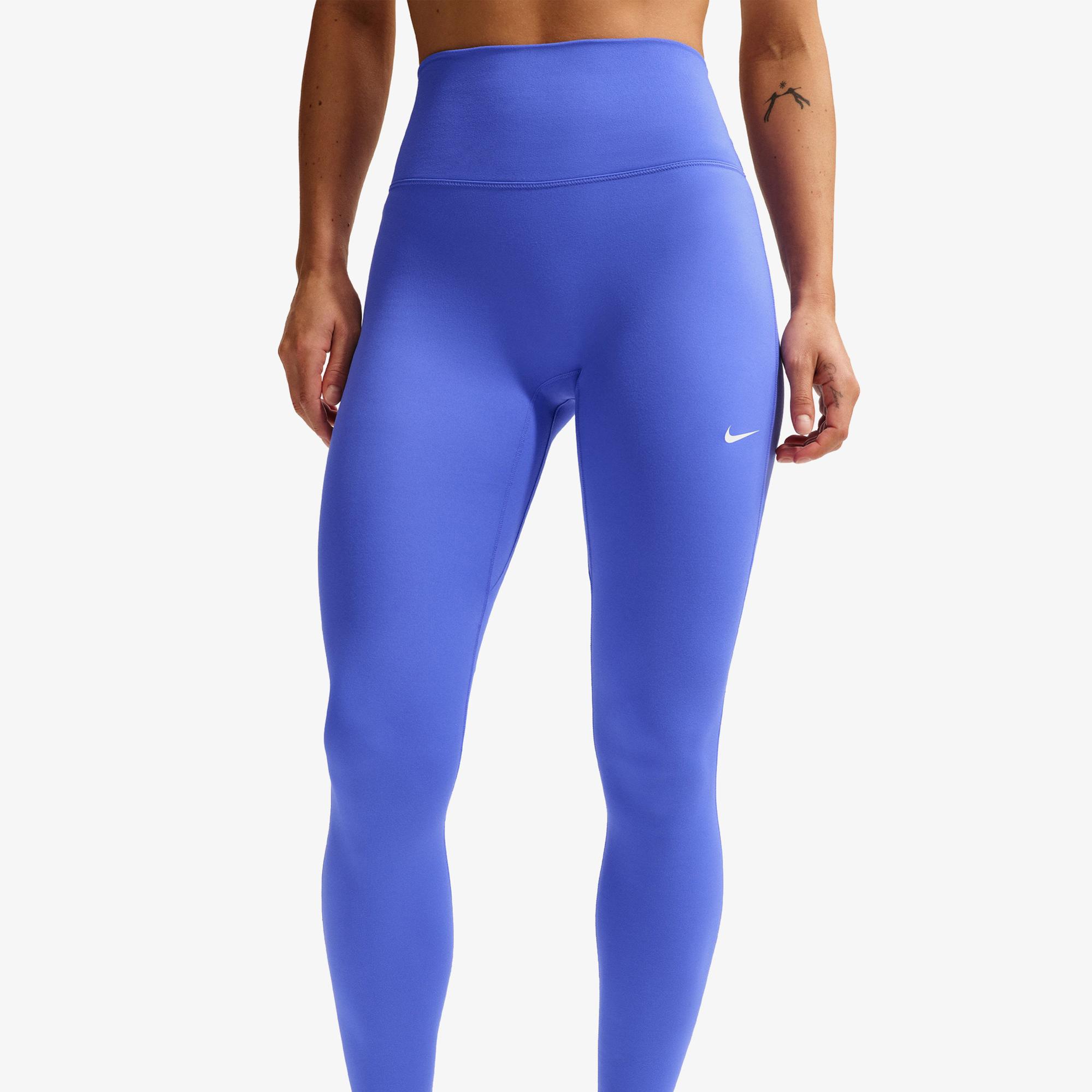 Nike Dri-Fit One Seamless Front Yüksek Belli Kadın Mor Tayt