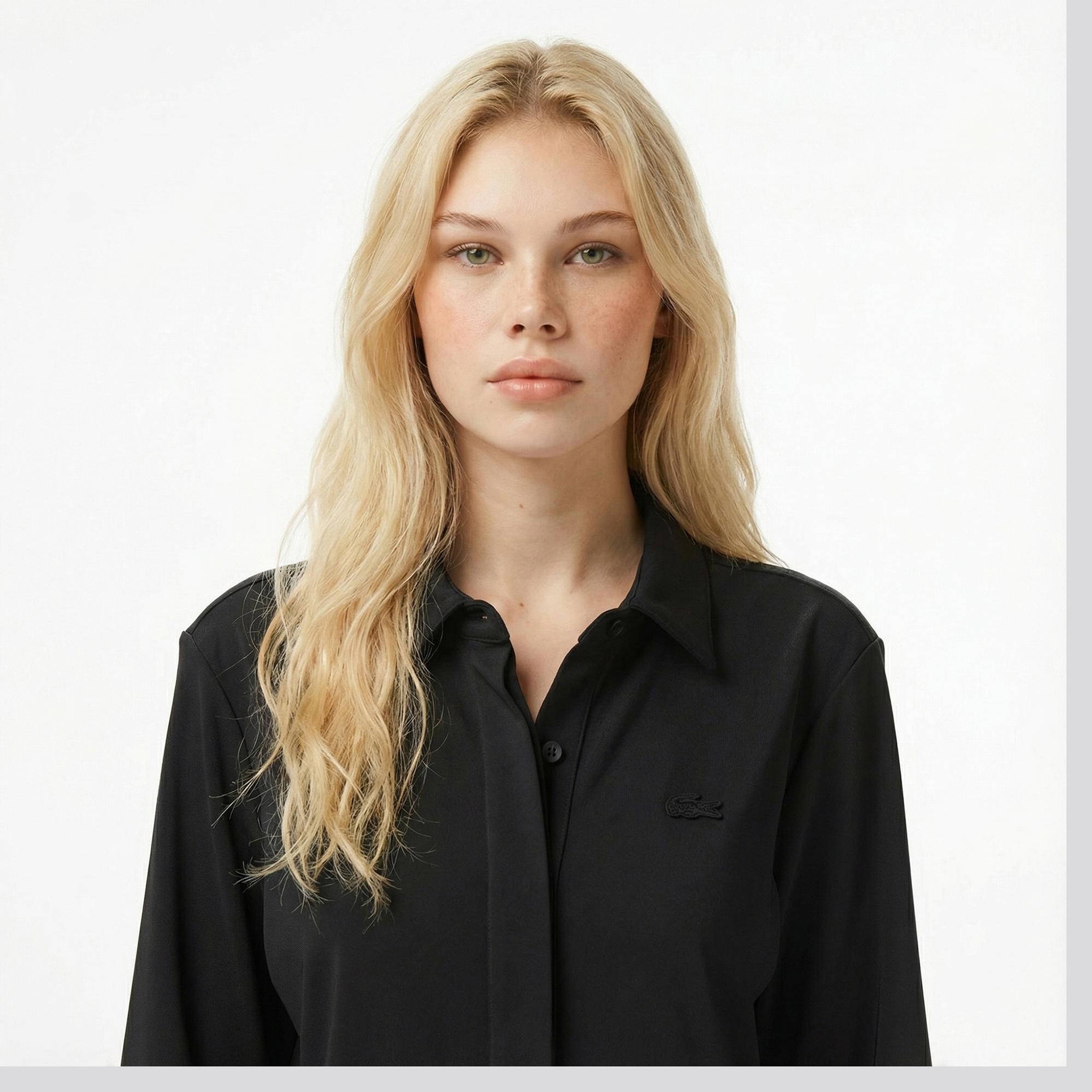 Lacoste Kadın Siyah Gömlek