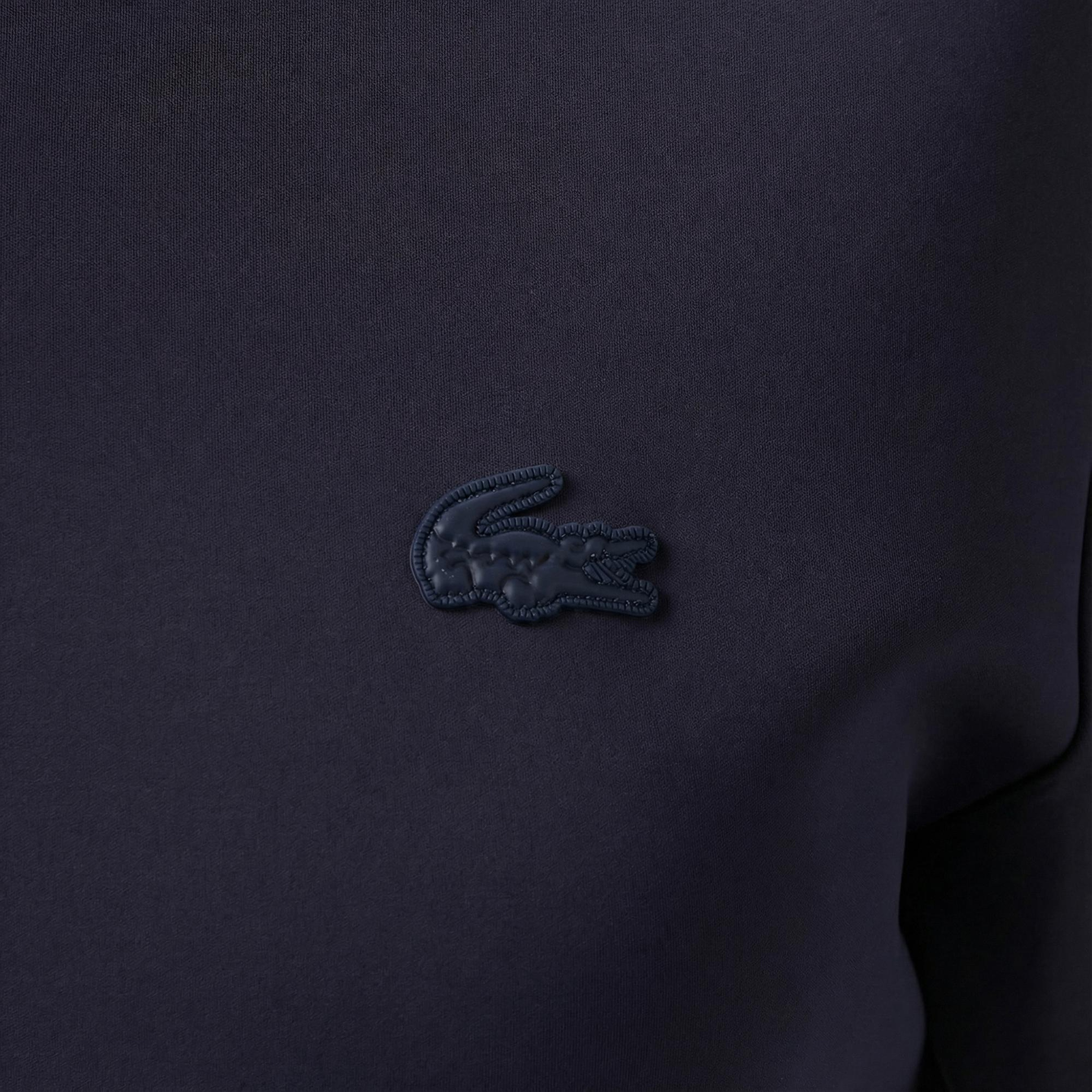 Lacoste Kadın Classic Fit Kısa Kollu Dik Yaka Koyu Mavi Elbise