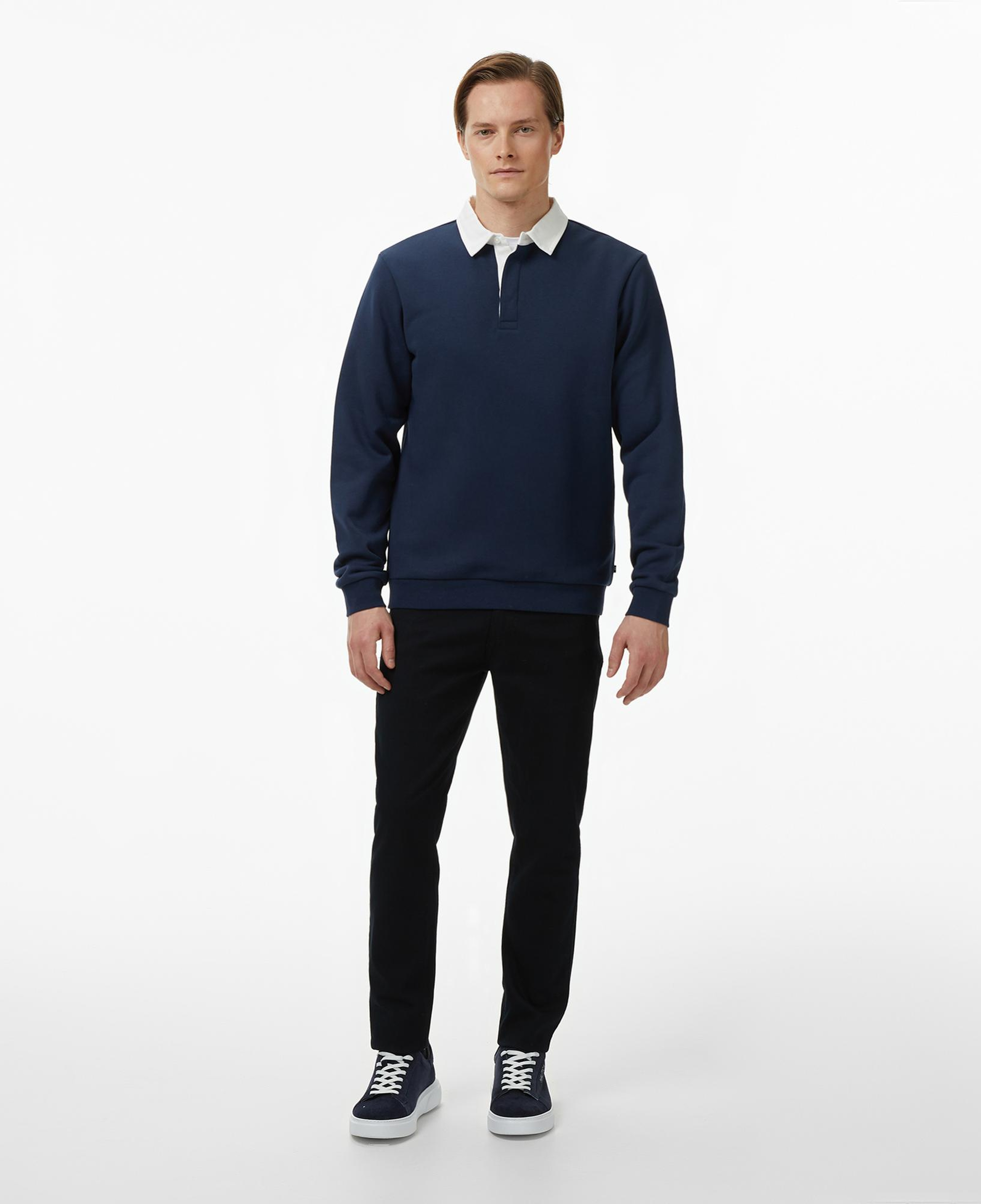 Nautica Erkek Lacivert Uzun Kollu Polo Yaka T-Shirt