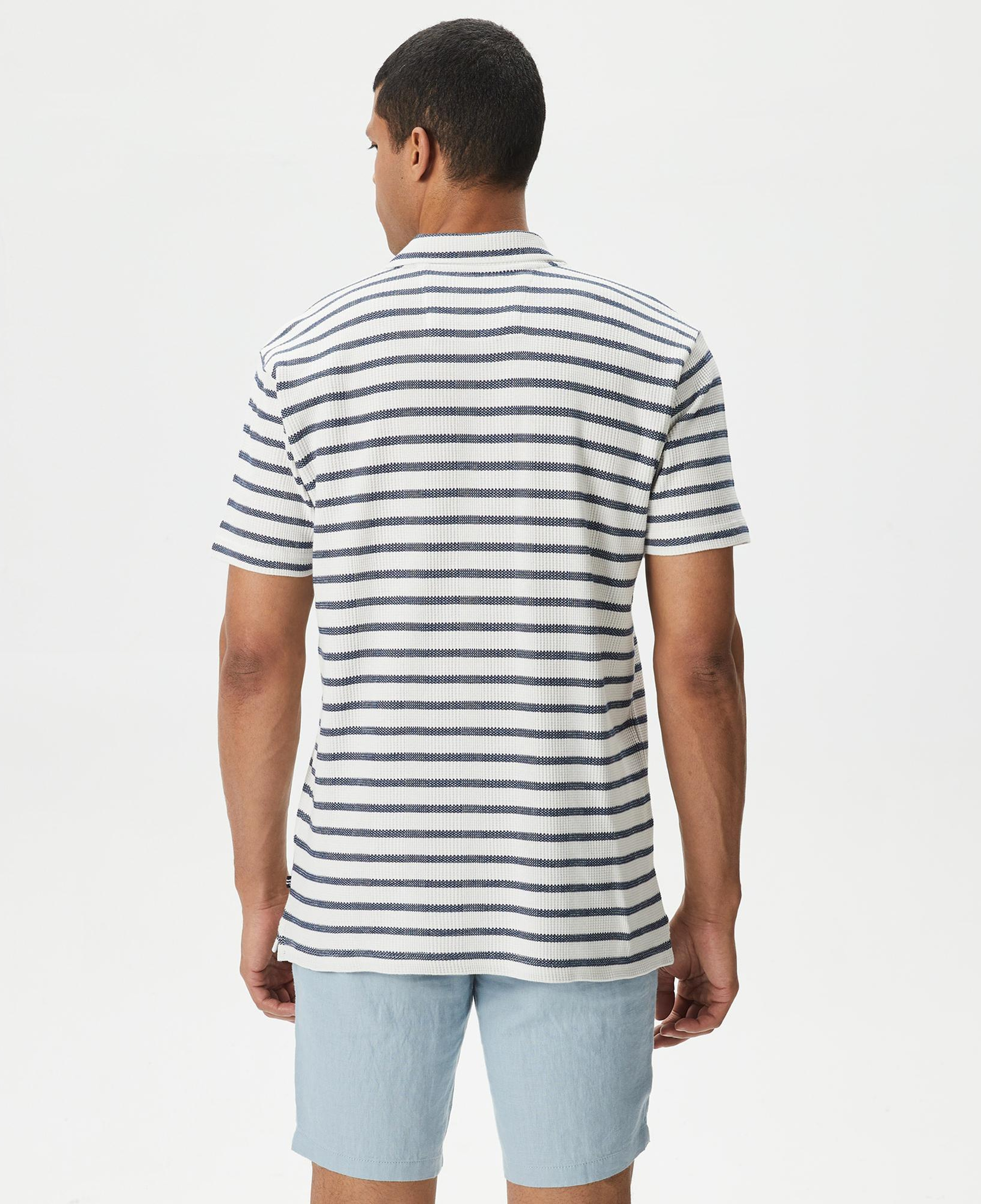 Nautica Erkek Lacivert Classic Fit Kısa Kollu Çizgili Polo Yaka T-Shirt