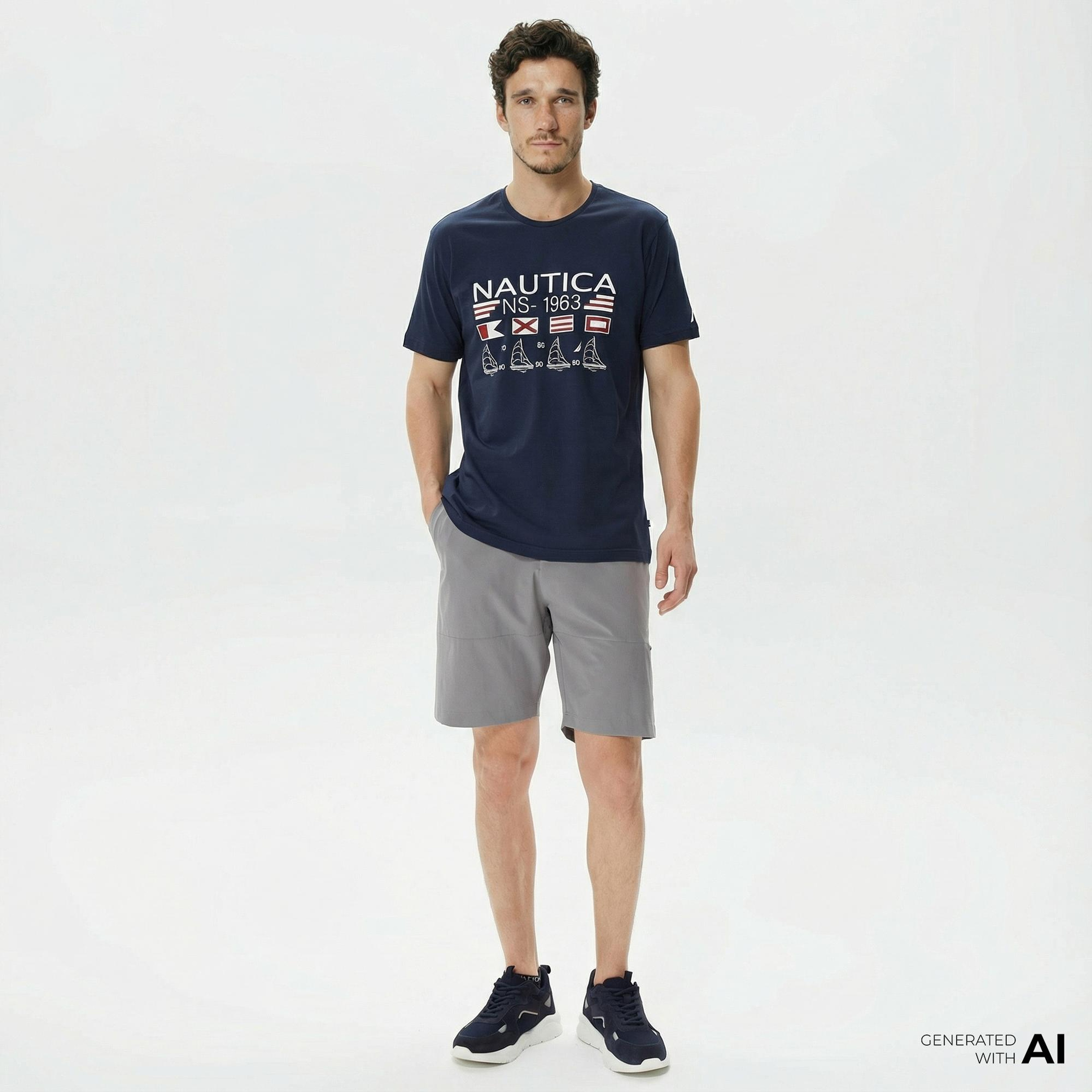 Nautica Erkek Gri Bermuda