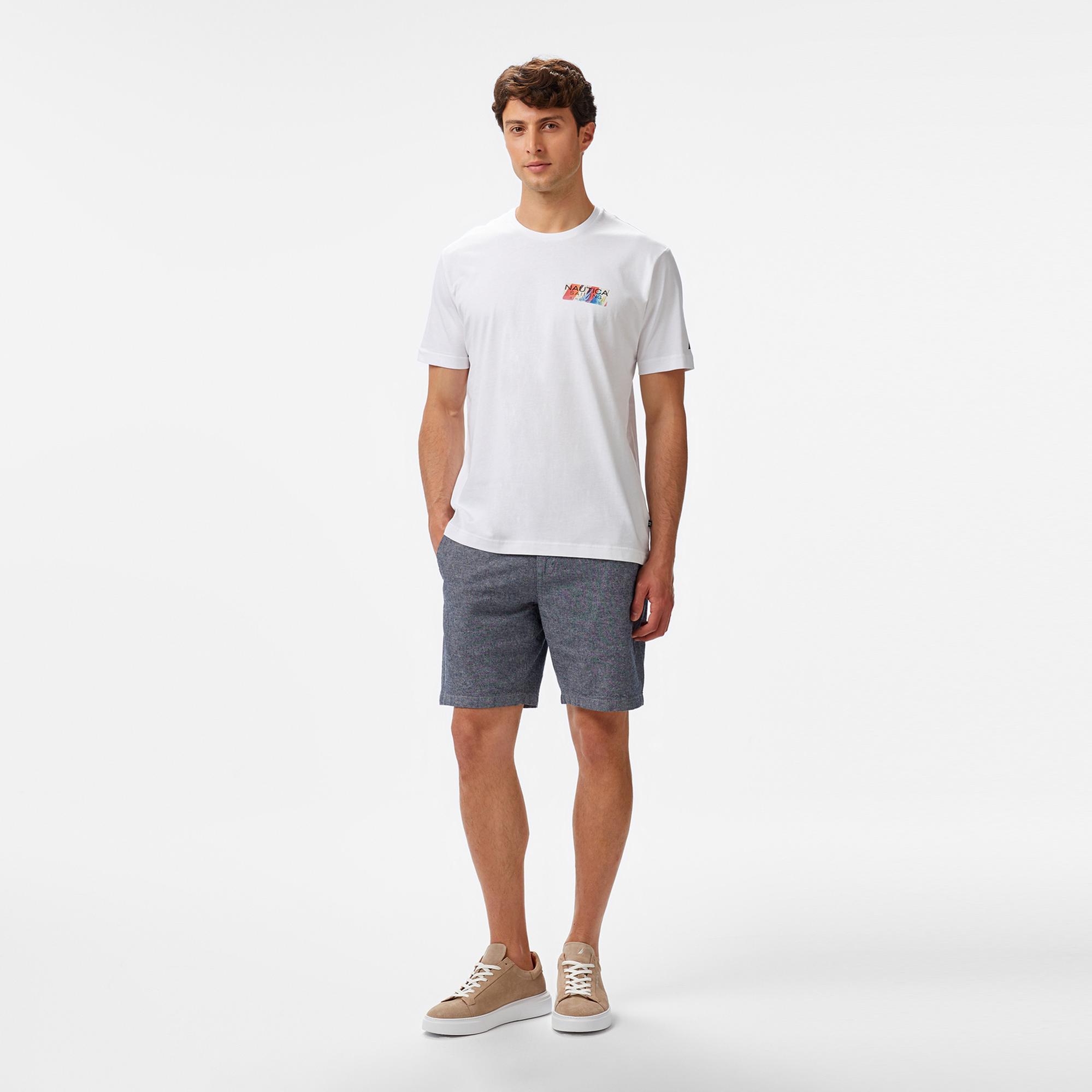 Nautica Erkek Beyaz Regular Fit T-Shirt