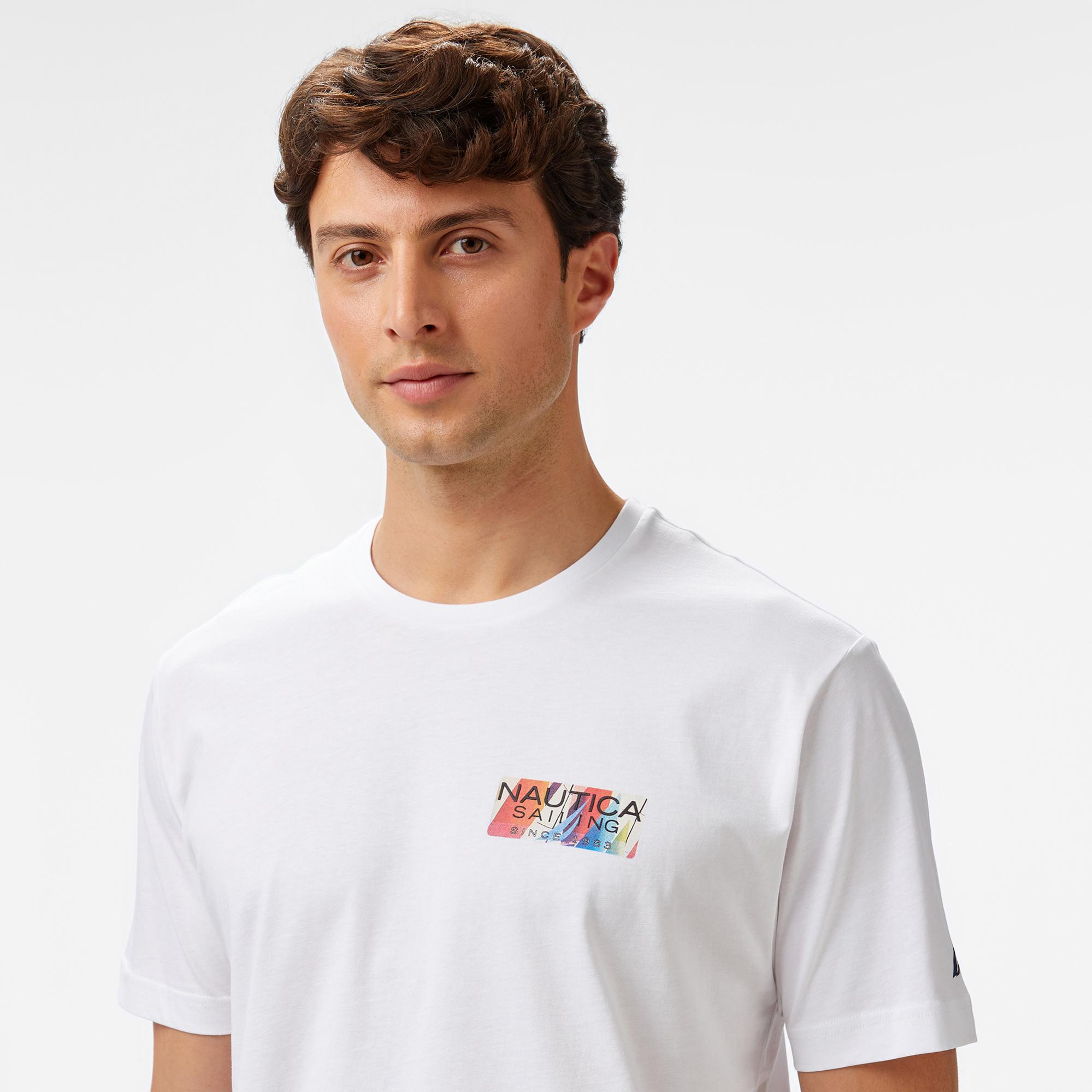 Nautica Erkek Beyaz Regular Fit T-Shirt