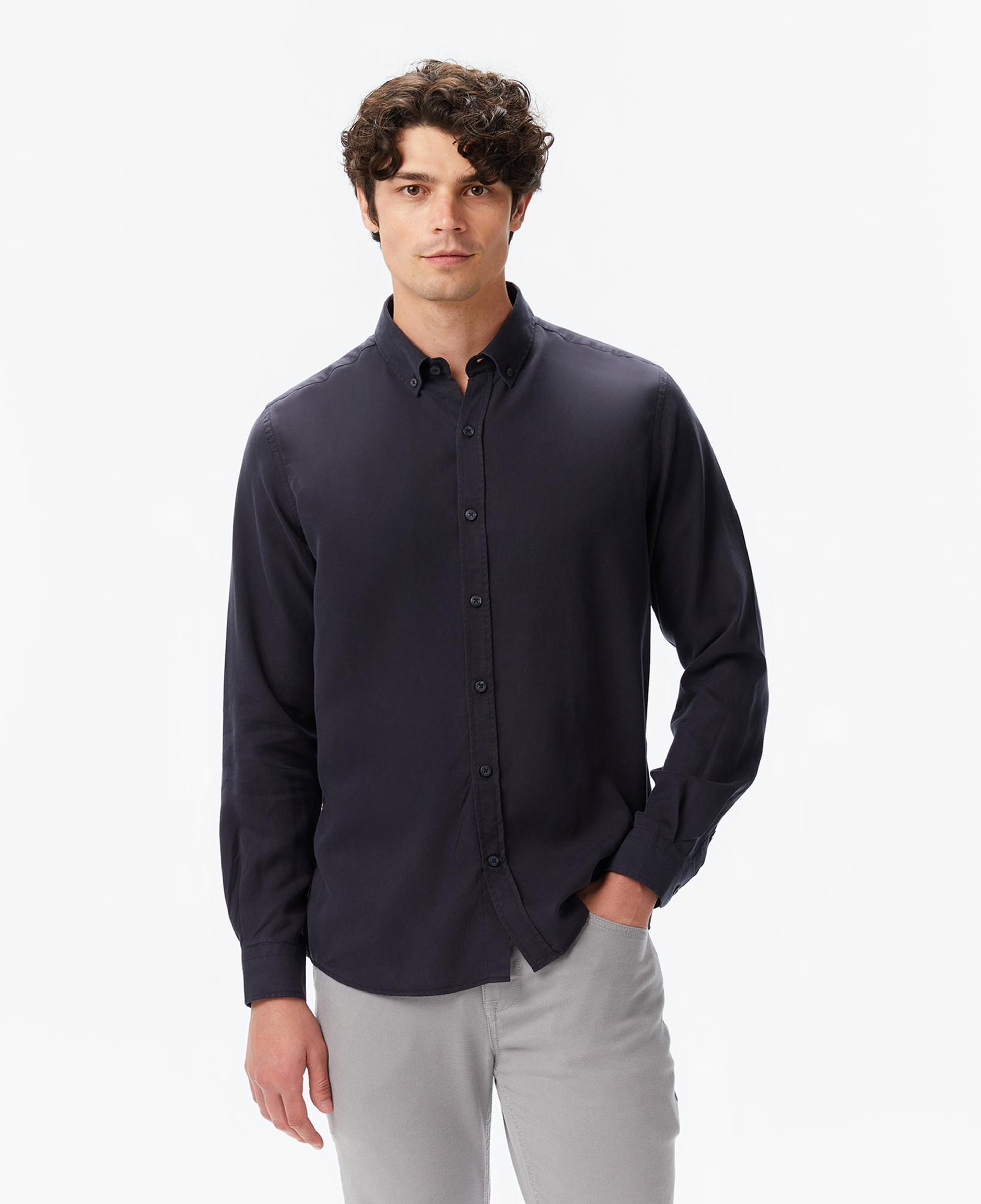 Nautica Erkek Siyah Classic Fit Gömlek