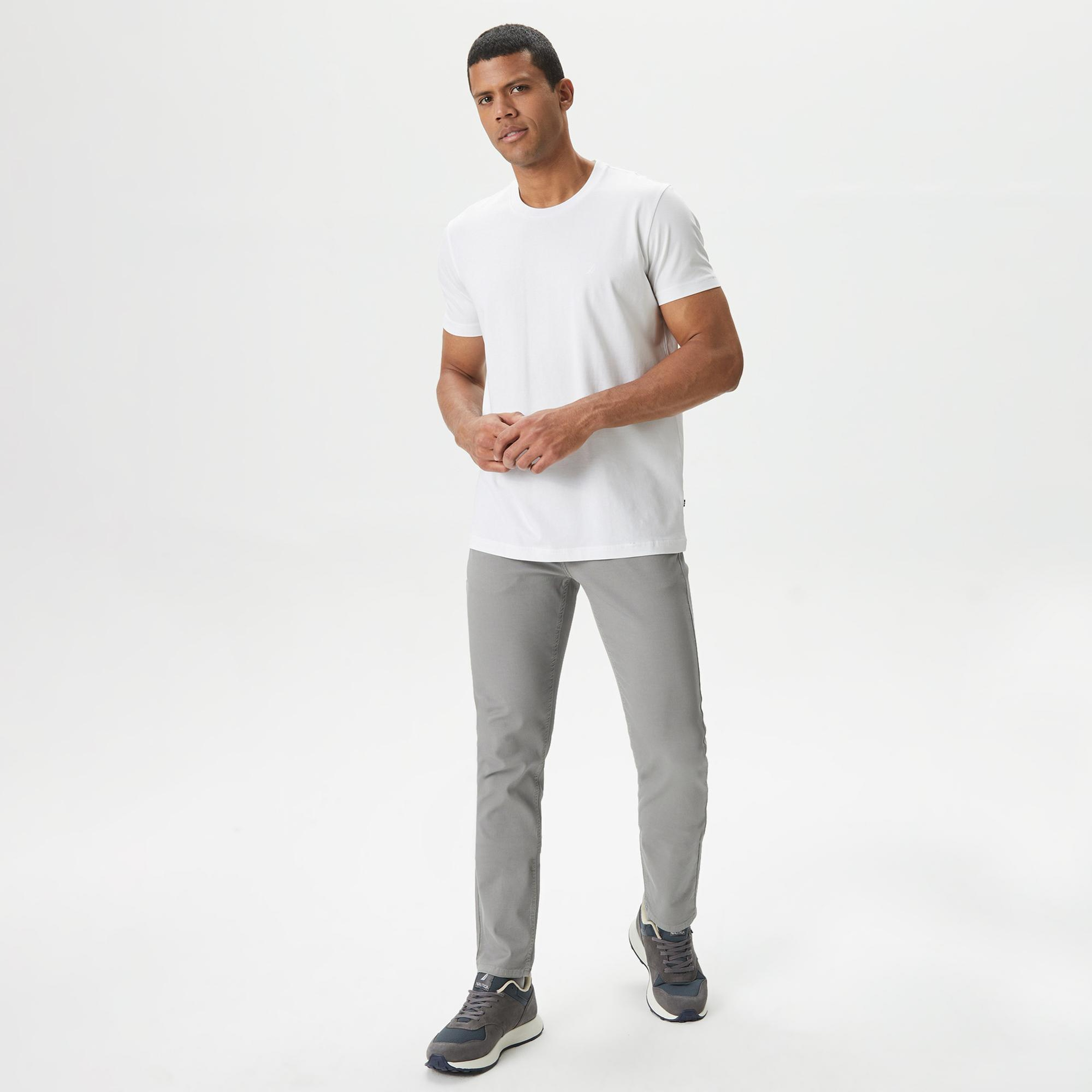 Nautica Erkek Beyaz Standart Fit T-Shirt
