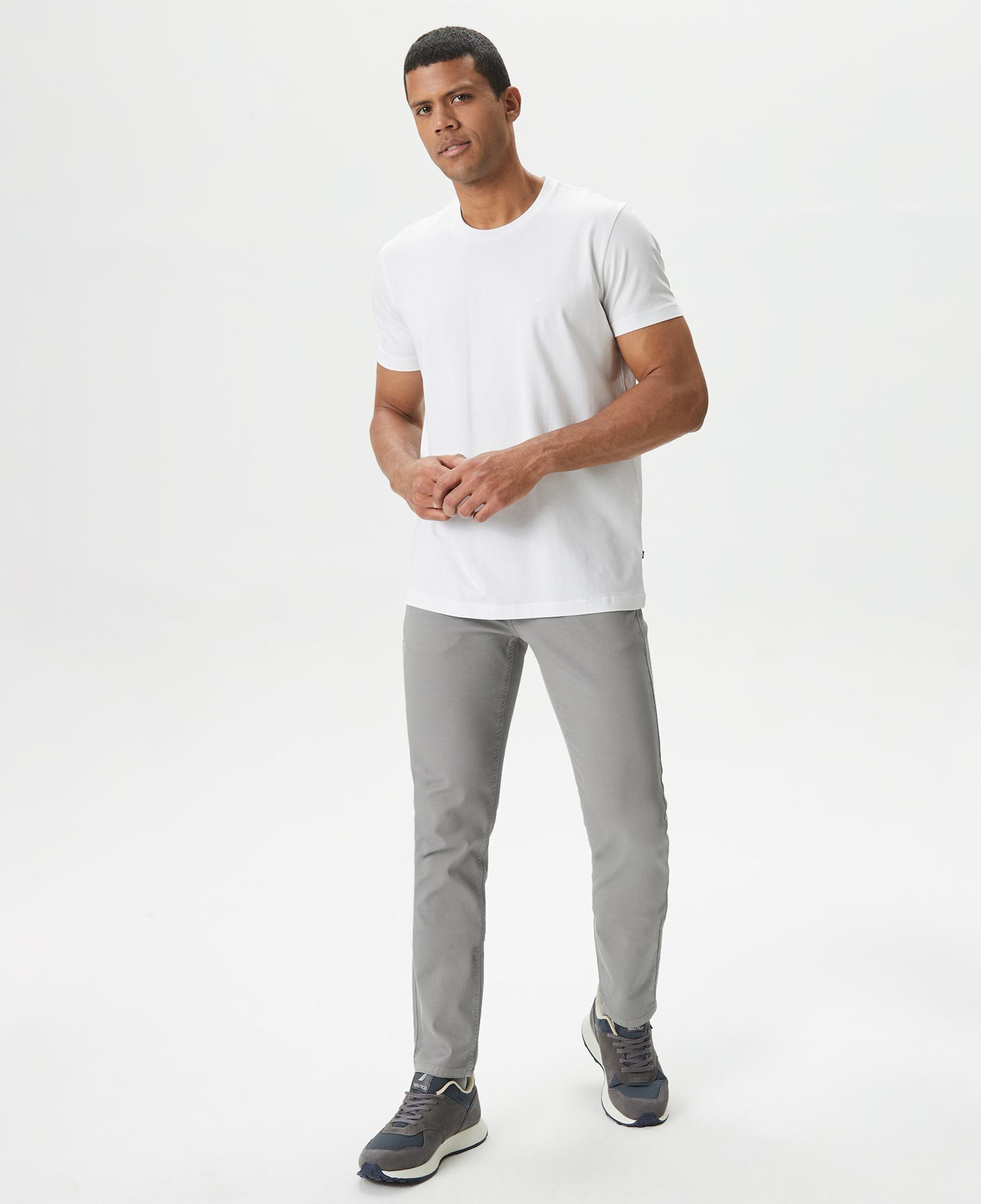 Nautica Erkek Beyaz Standart Fit T-Shirt