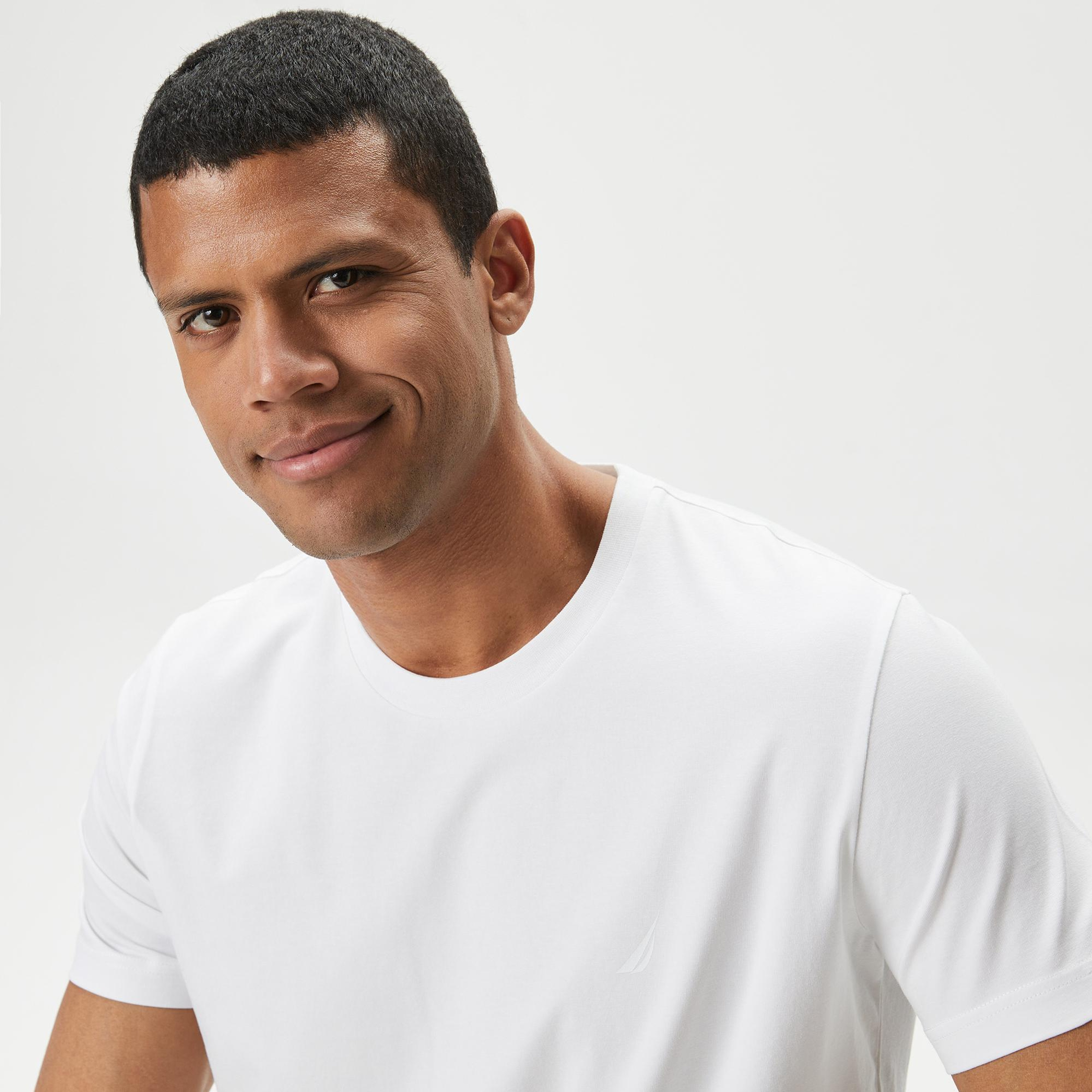 Nautica Erkek Beyaz Standart Fit T-Shirt