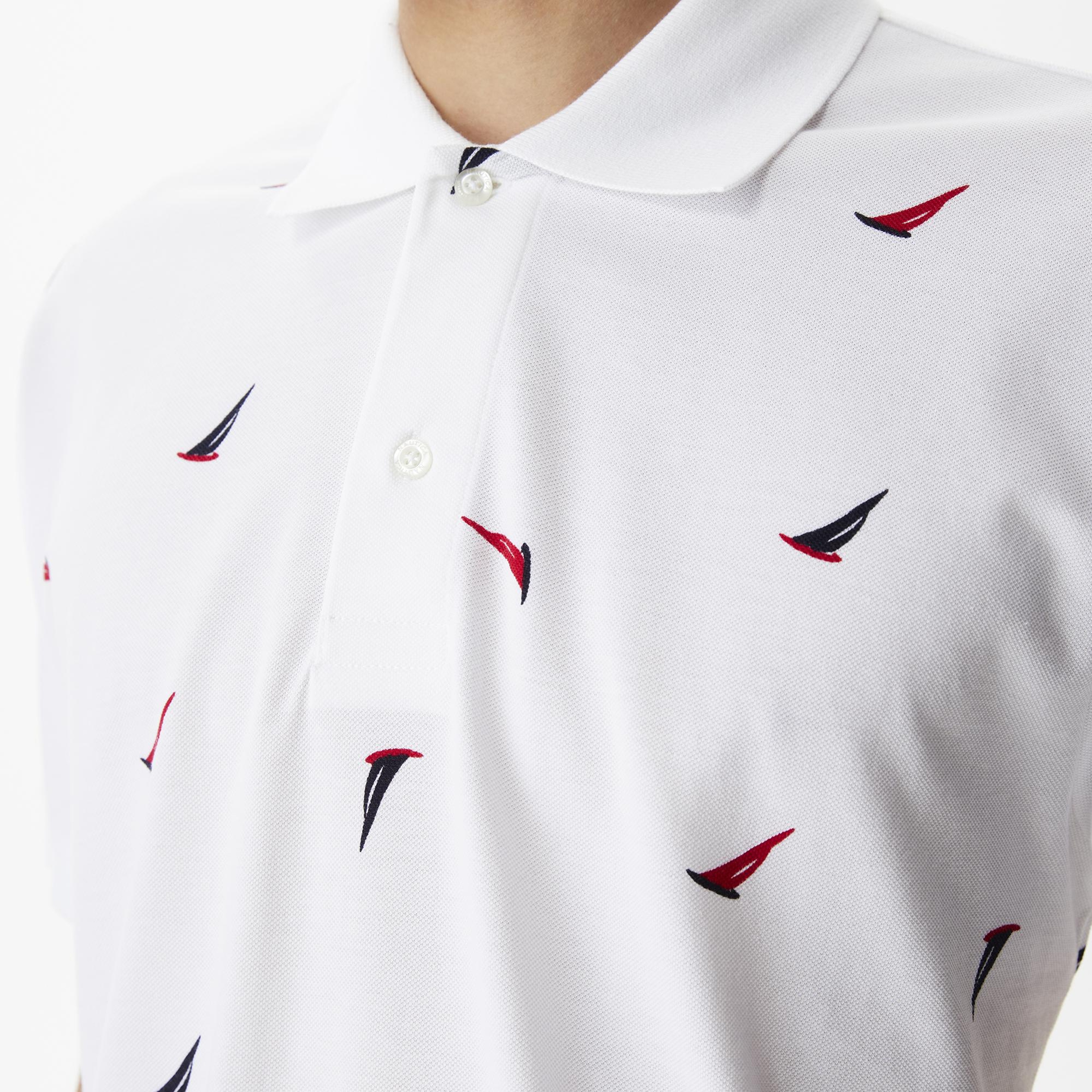 Nautica Erkek Beyaz Classic Fit Kısa Kollu Polo Yaka T-Shirt