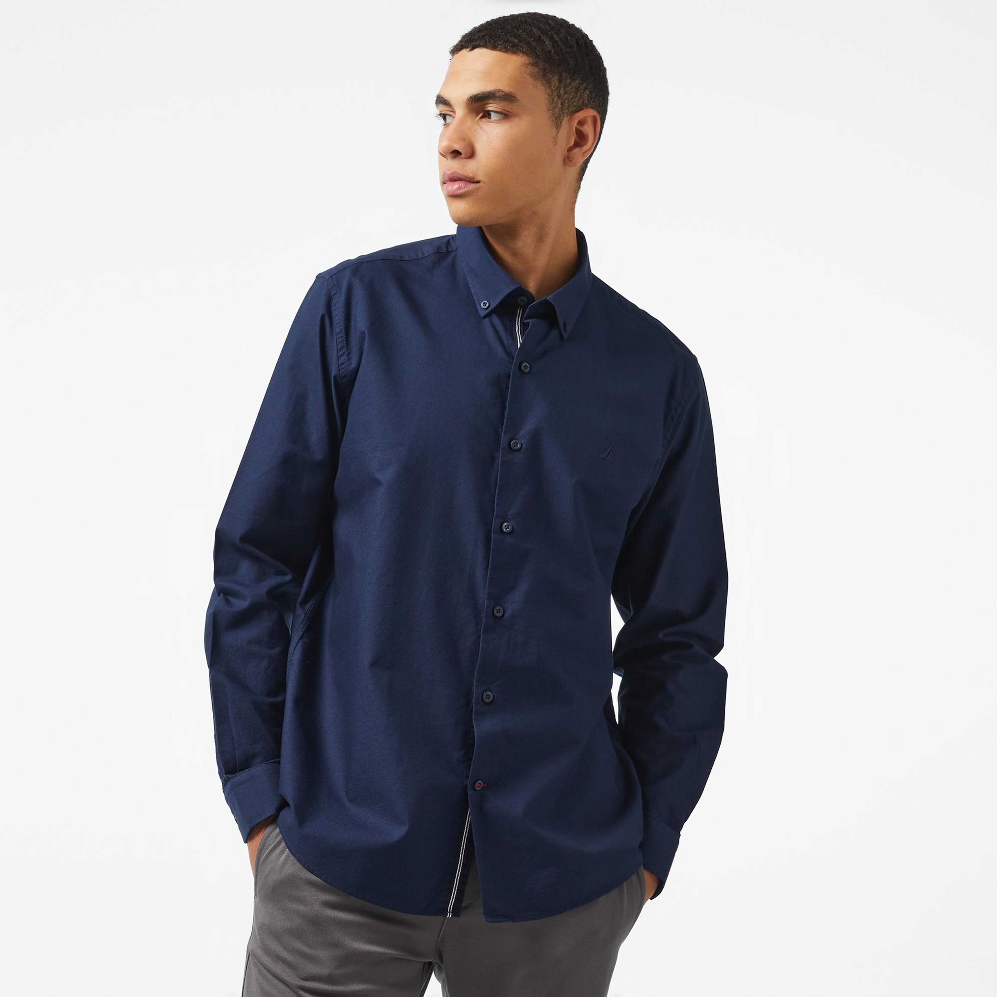Nautica Erkek Lacivert Classic Fit Gömlek