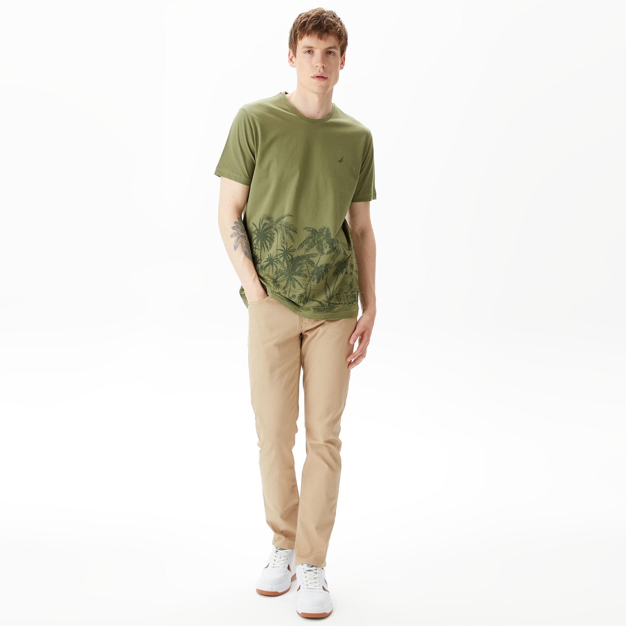 Nautica Erkek Yeşil Standart Fit T-Shirt