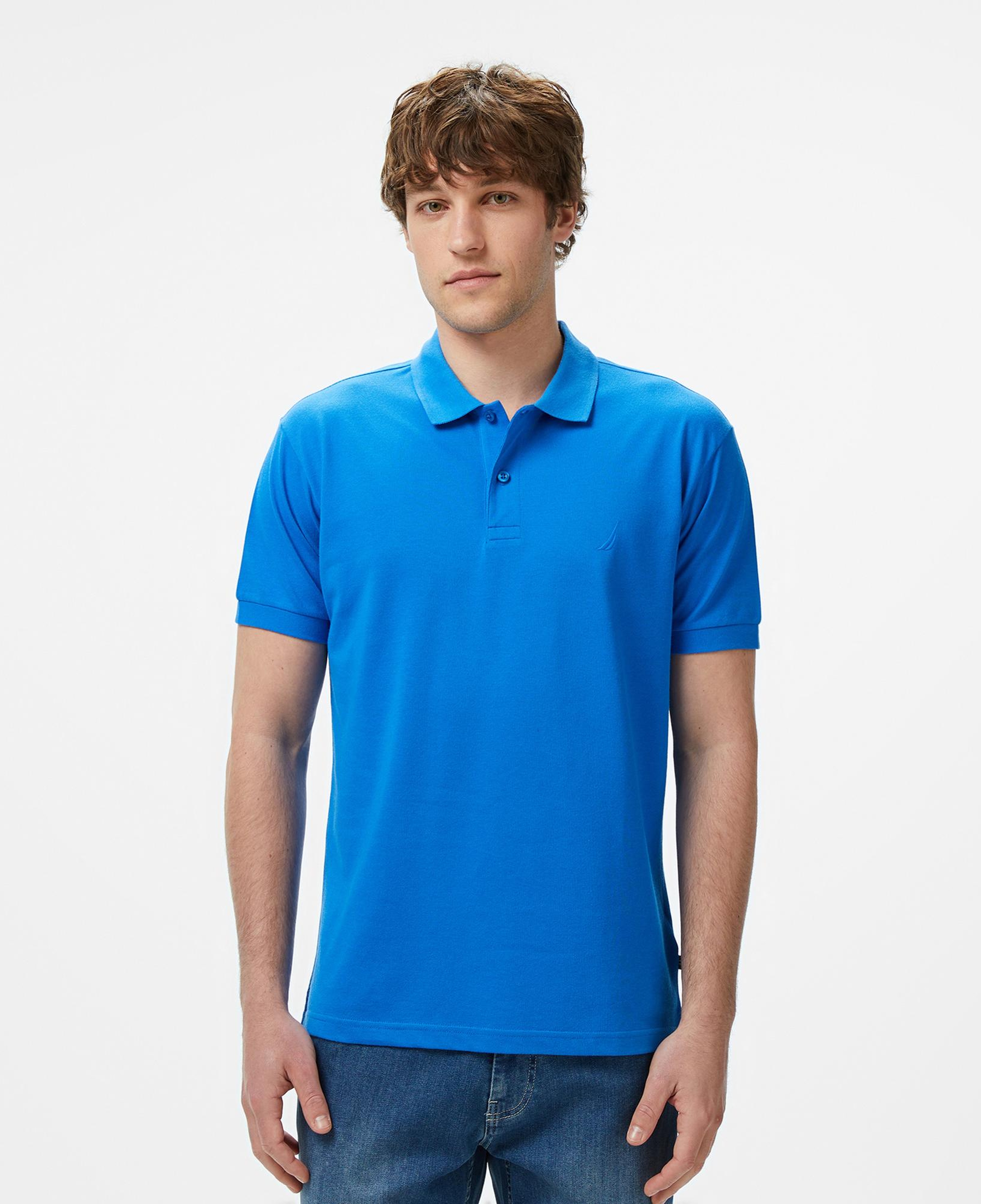 Nautica Erkek Mavi Classic Fit Polo Yaka T-Shirt
