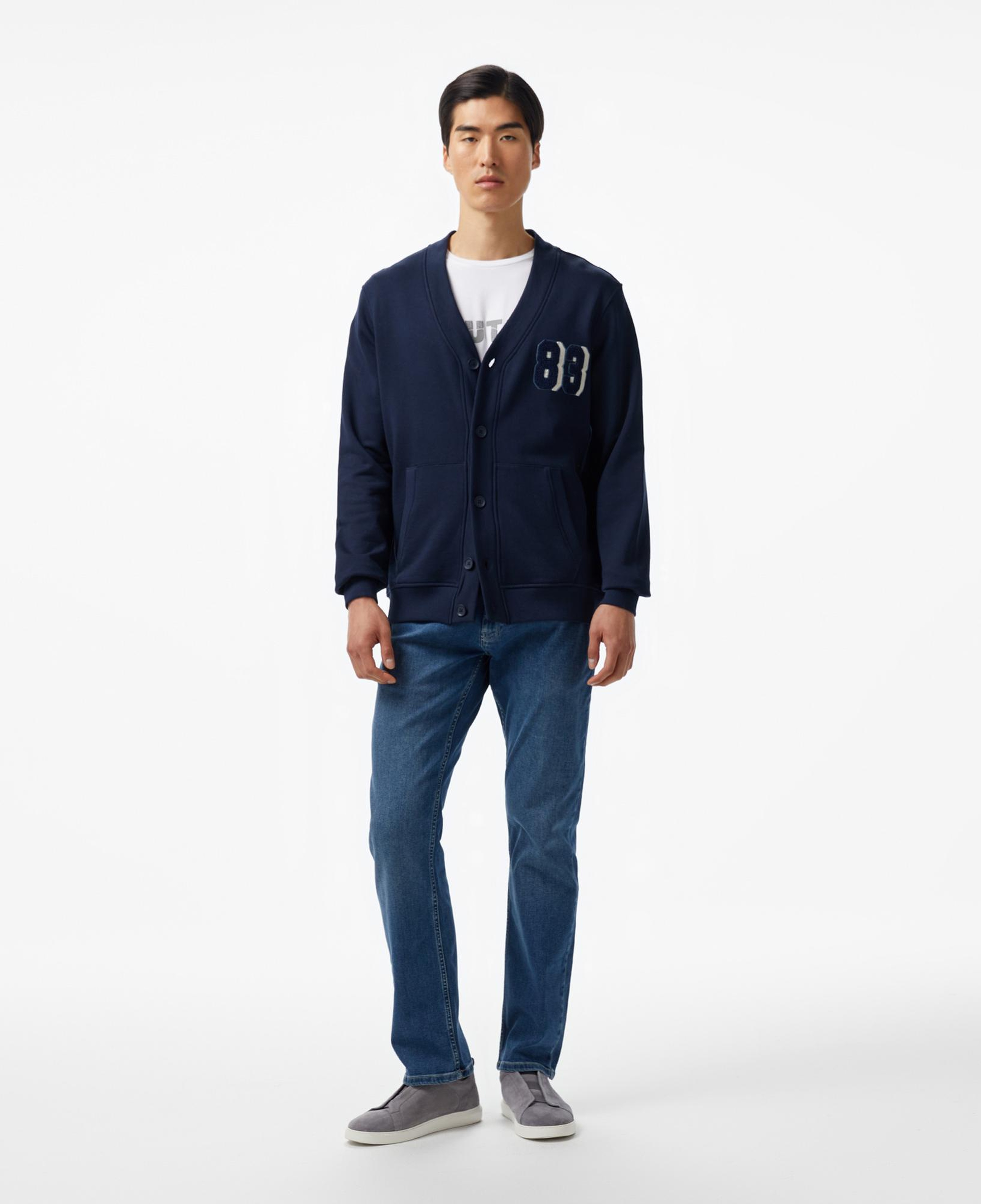 Nautica Erkek Lacivert Regular Fit V Yaka Düğmeli Hırka