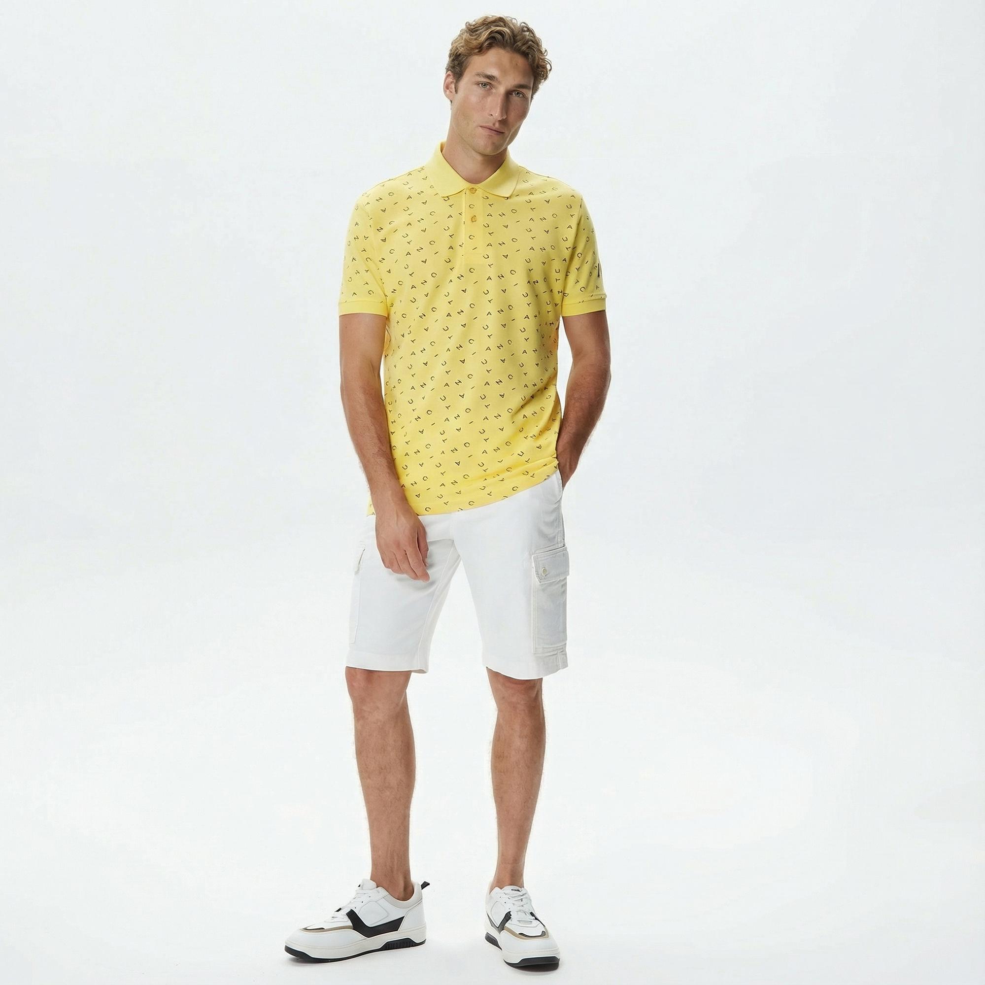 Nautica Erkek Sarı Kısa Kollu Polo Yaka T-Shirt