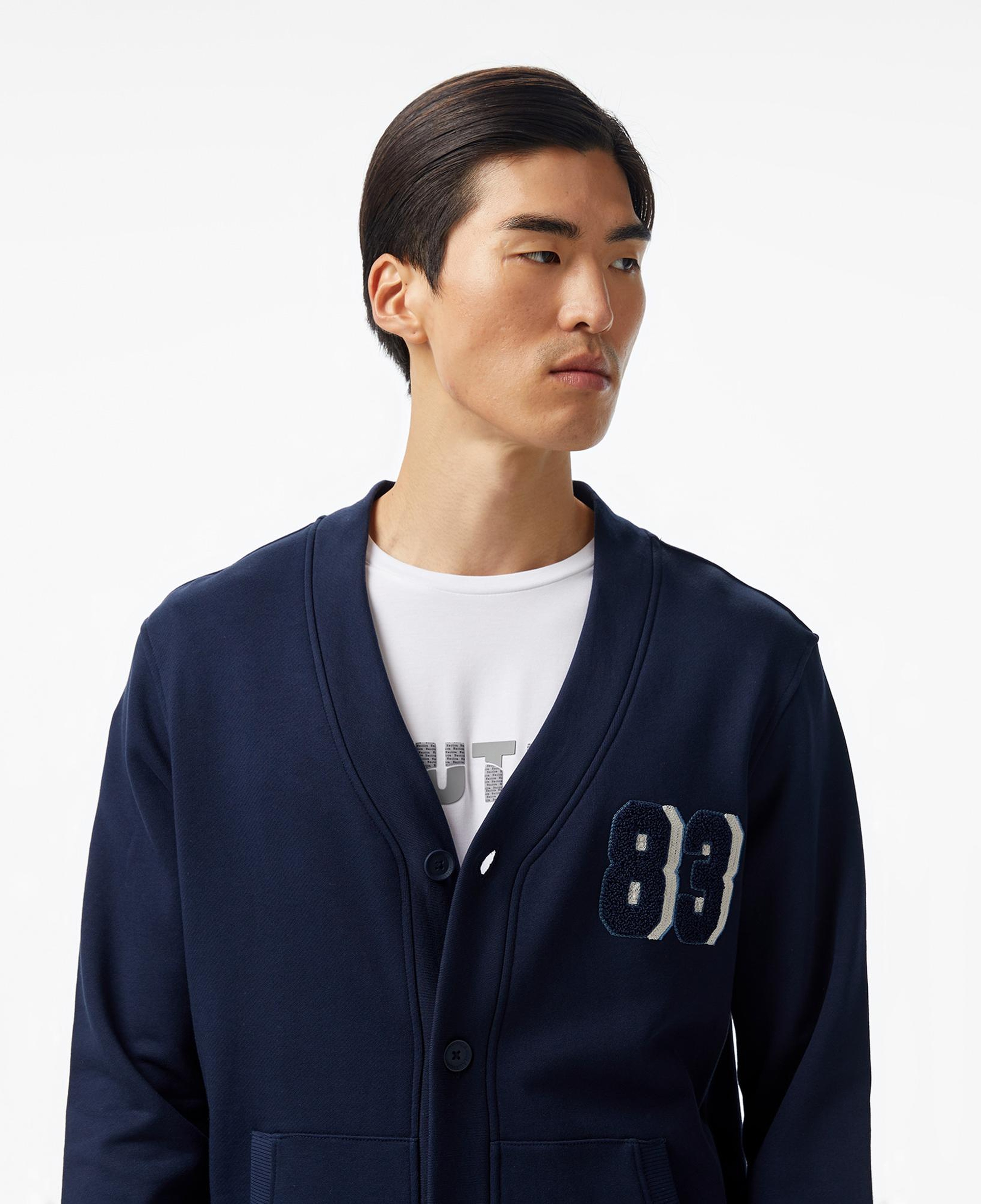 Nautica Erkek Lacivert Regular Fit V Yaka Düğmeli Hırka