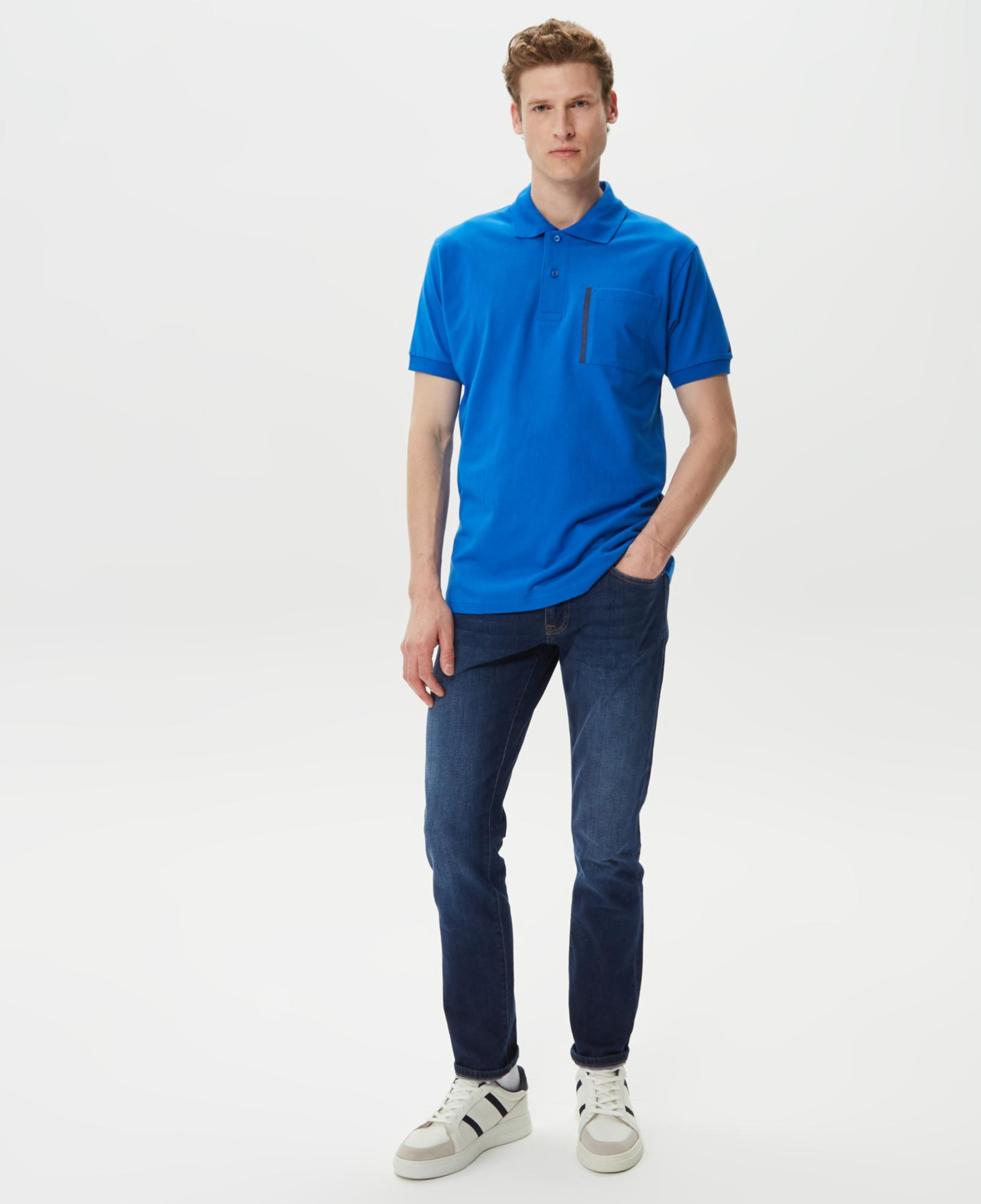 Nautica Erkek Mavi Classic Fit Kısa Kollu Polo Yaka T-Shirt